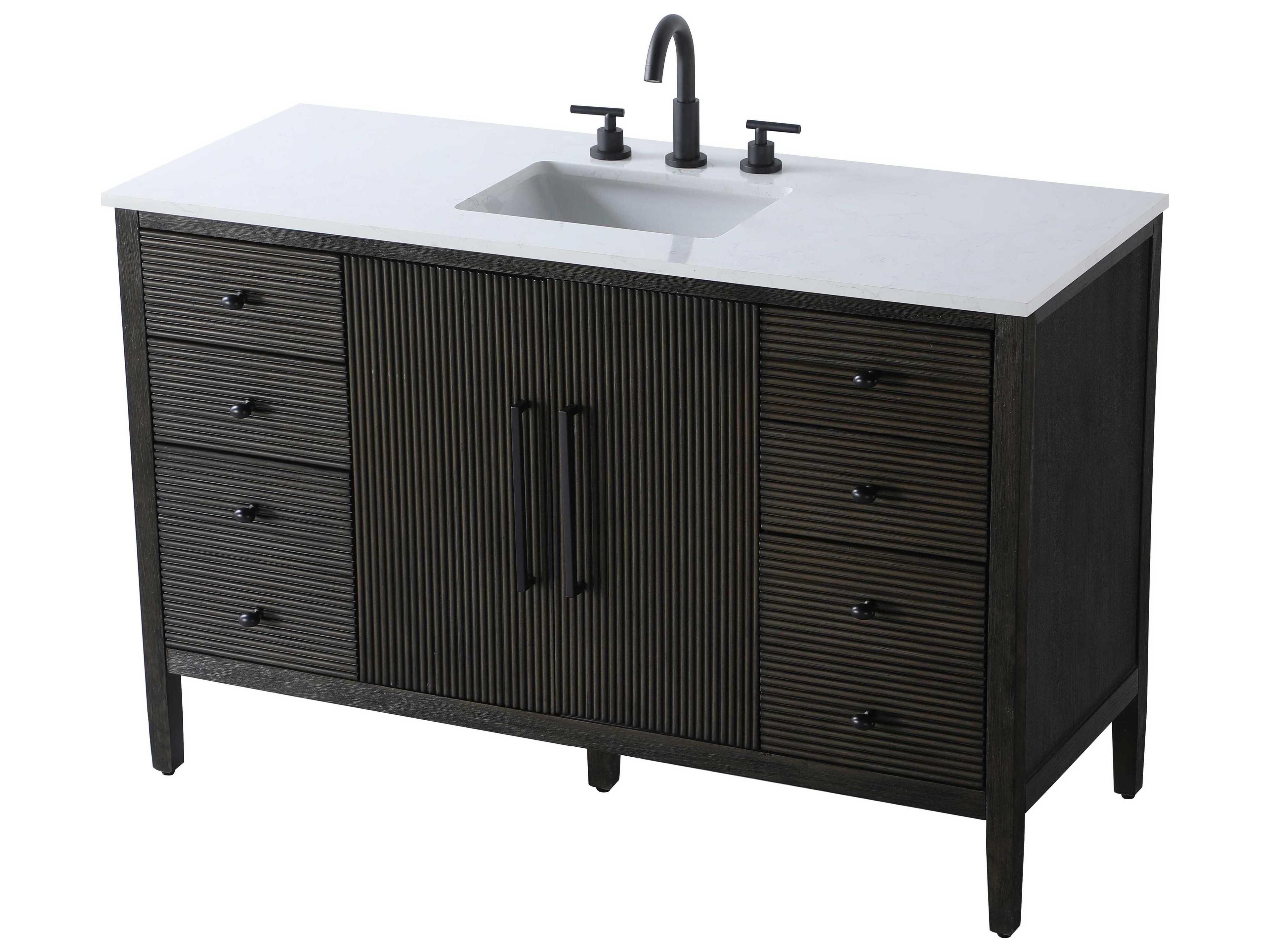 Elegant Lighting Blakely Chocolate Oak Vanity
