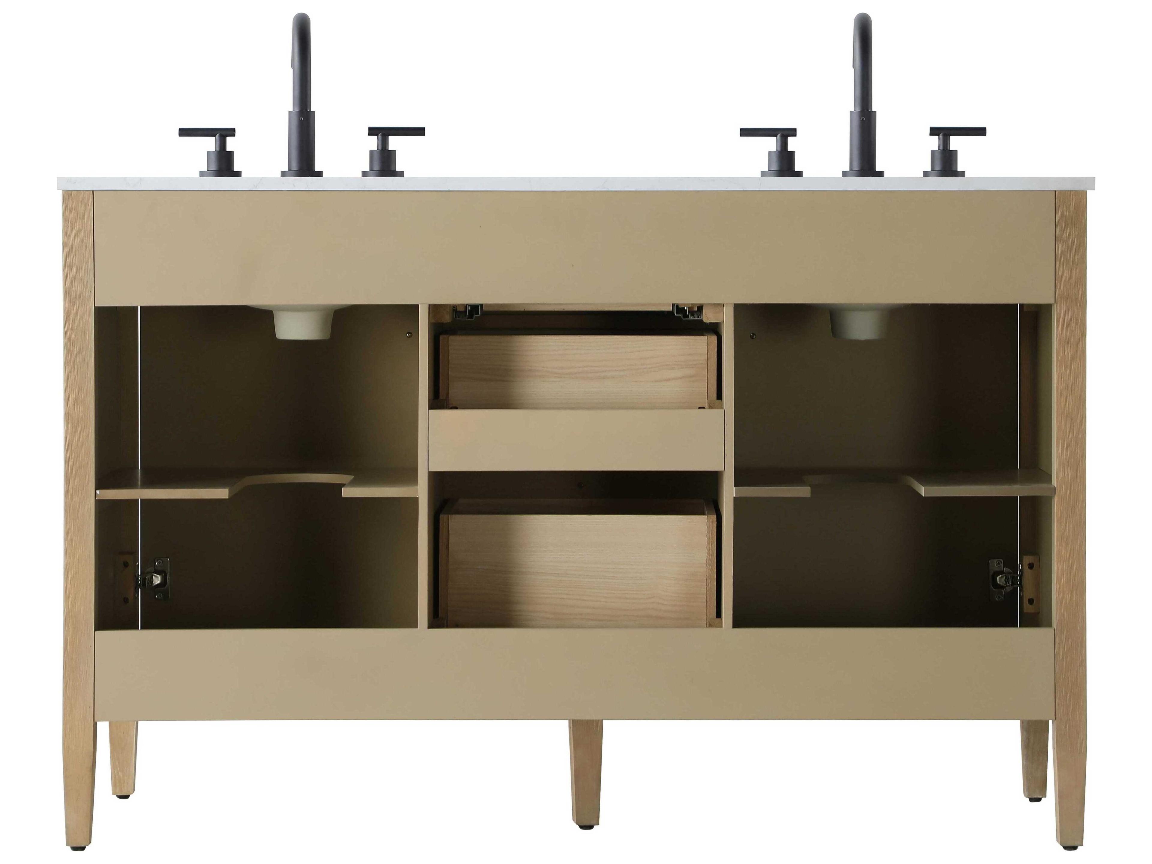 Elegant Lighting Blakely Linen Oak Vanity