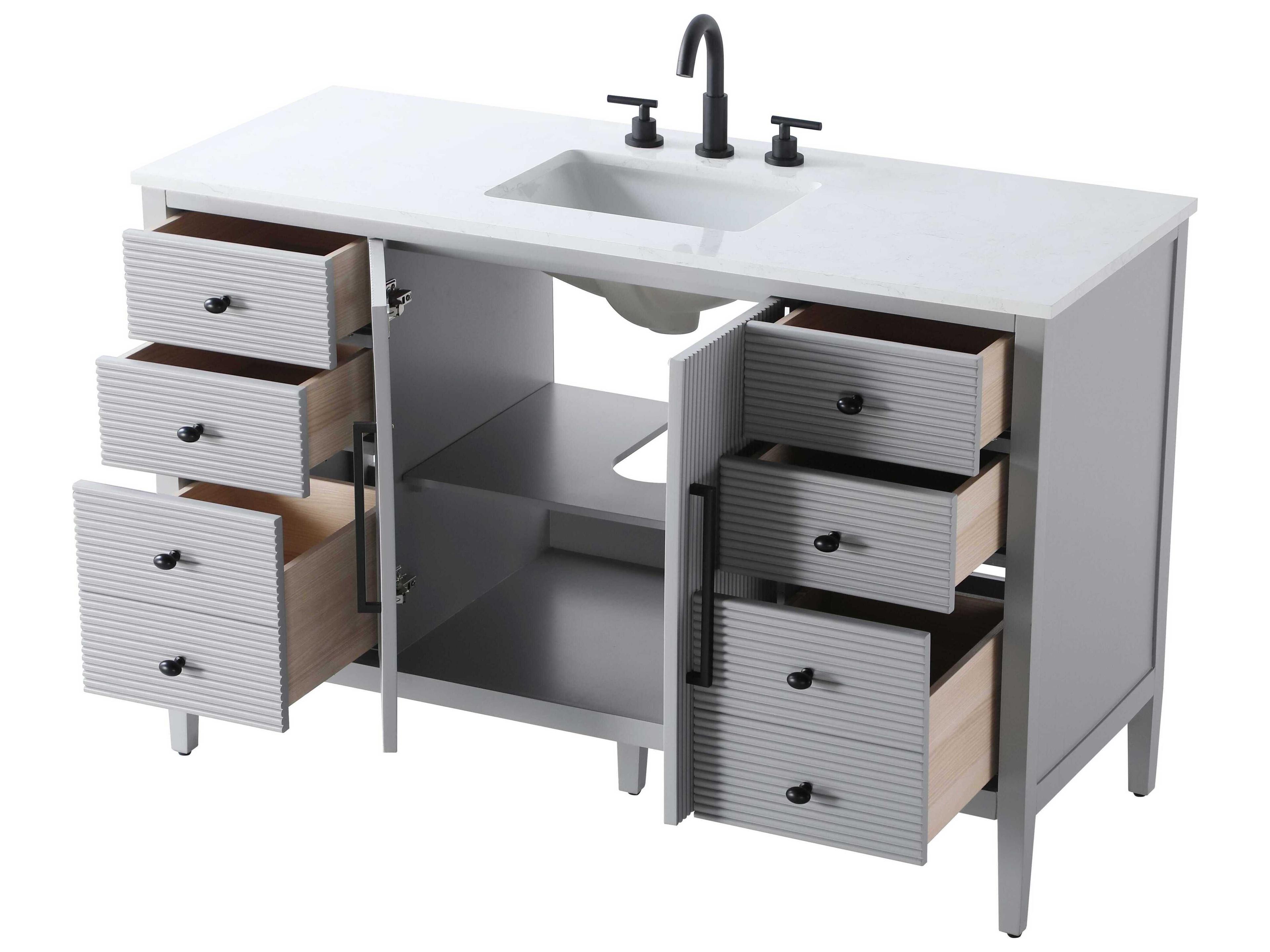 Elegant Lighting Blakely Grey Vanity