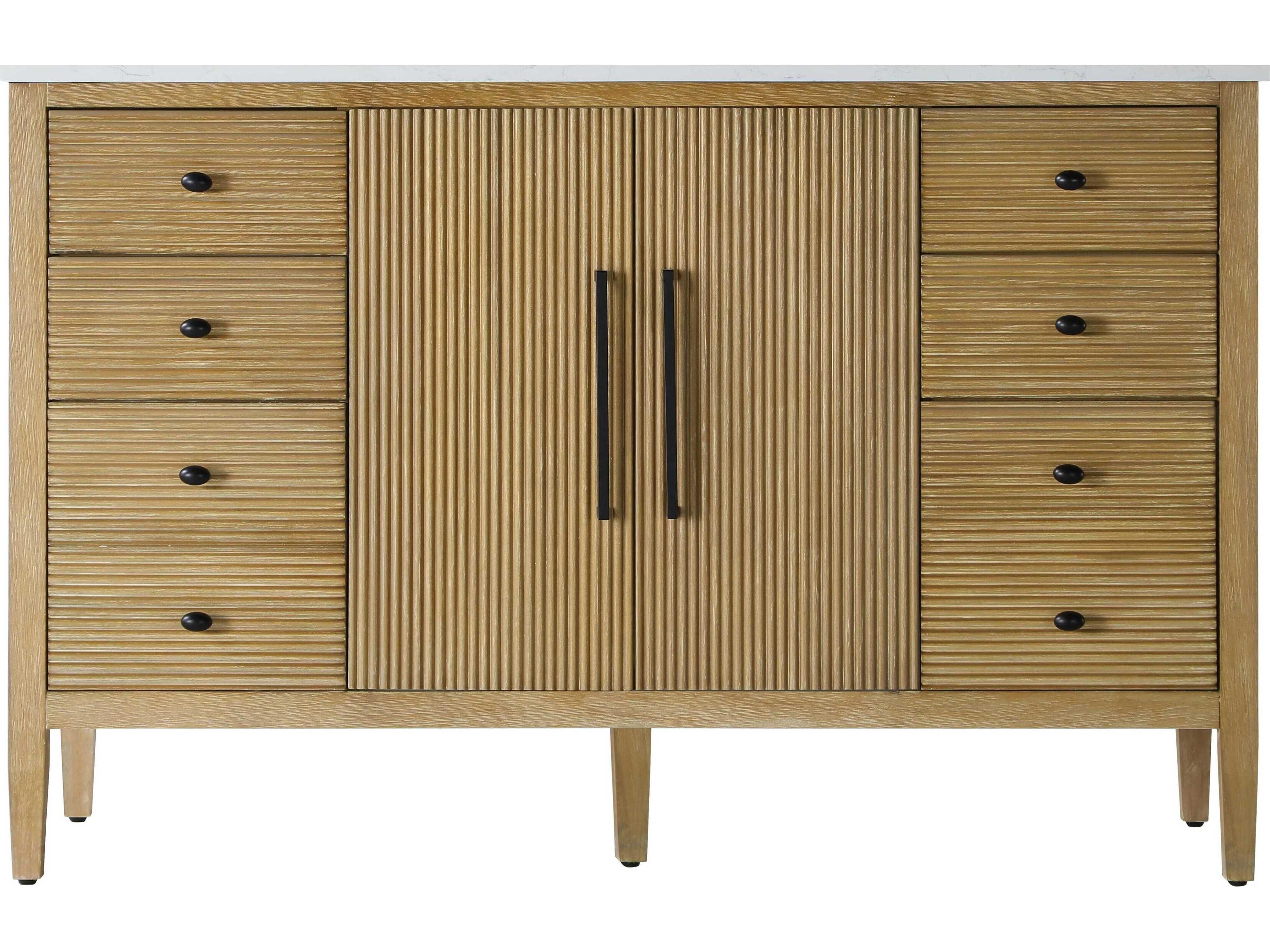 Elegant Lighting Blakely Linen Oak Vanity