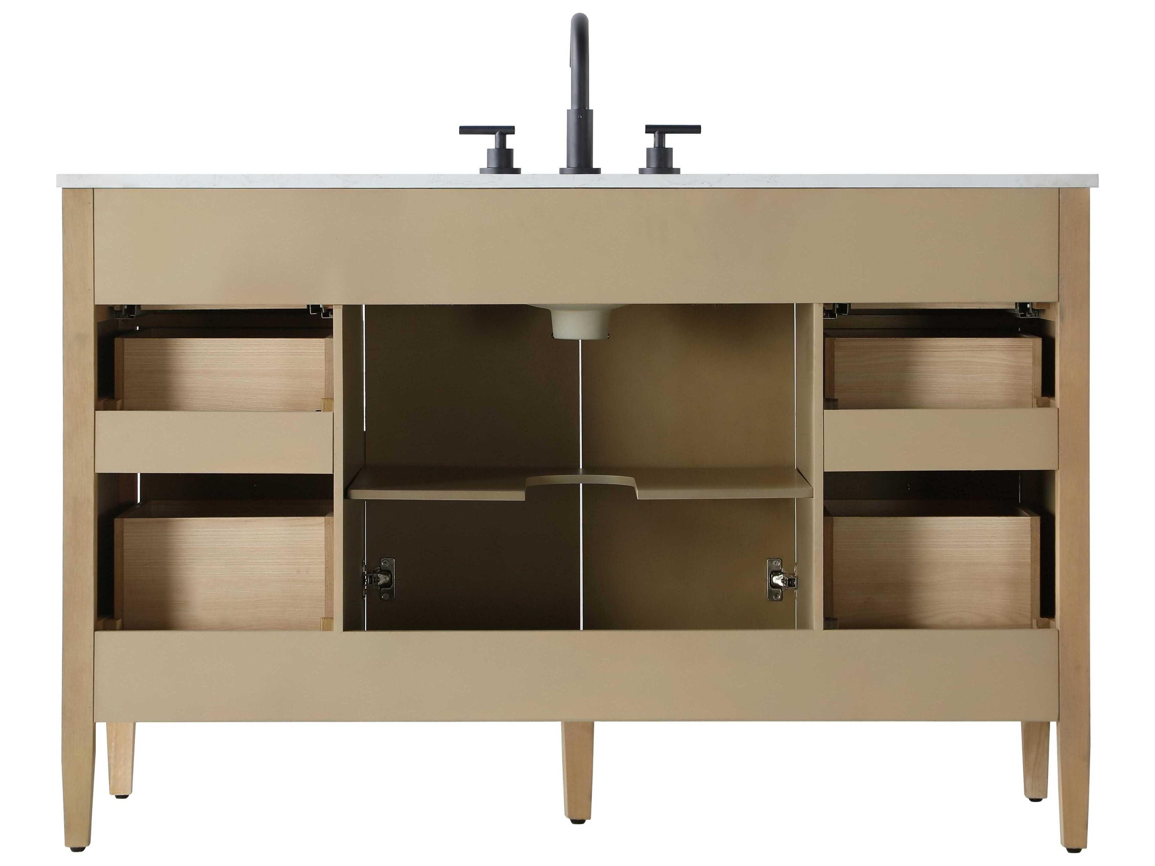 Elegant Lighting Blakely Linen Oak Vanity