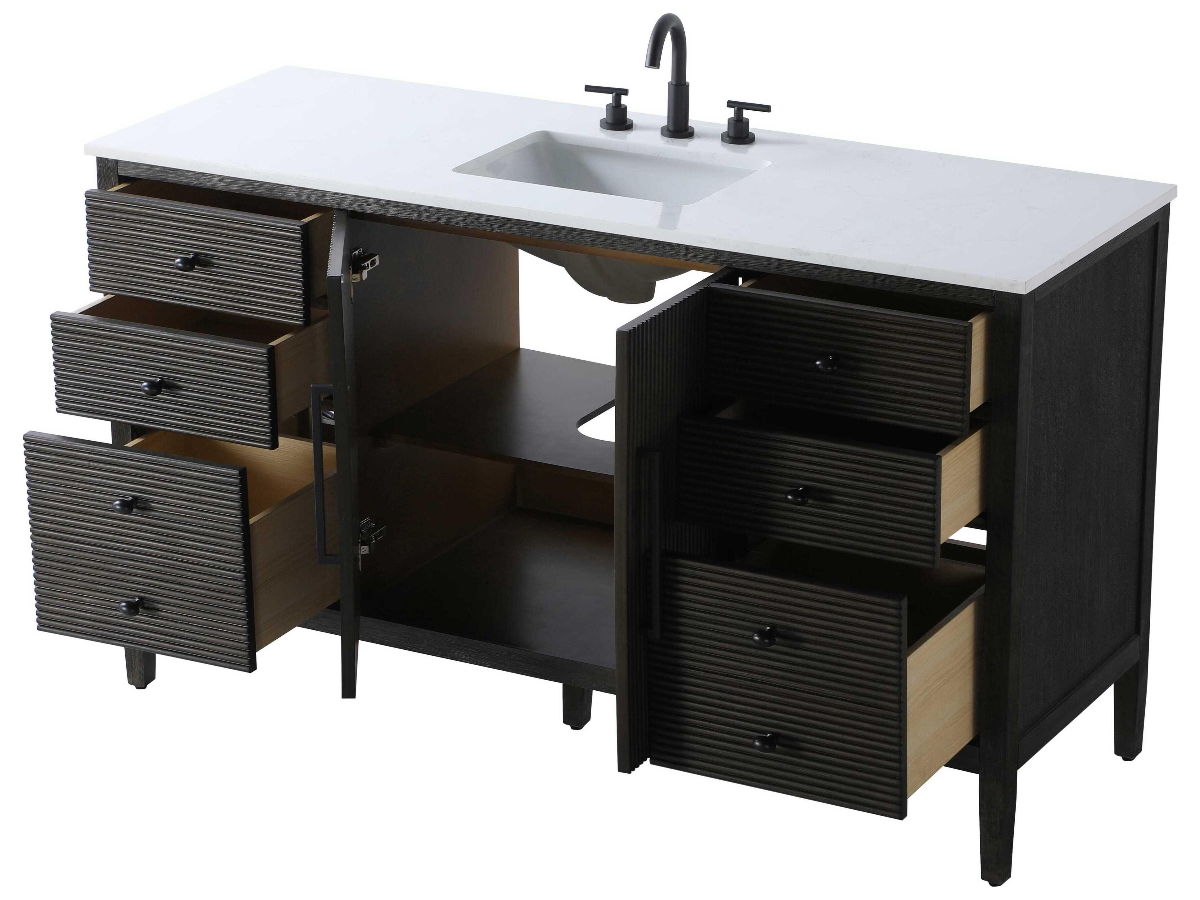 Elegant Lighting Blakely Chocolate Oak Vanity