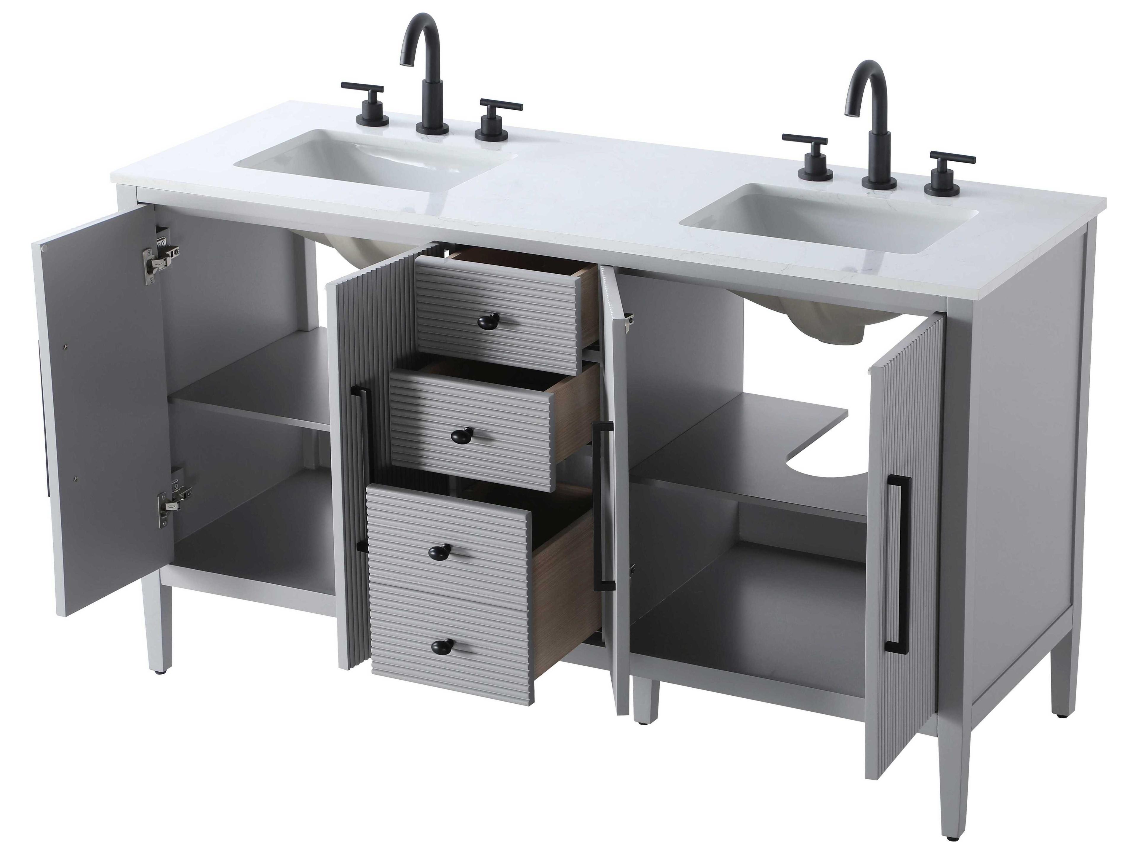 Elegant Lighting Blakely Grey Vanity