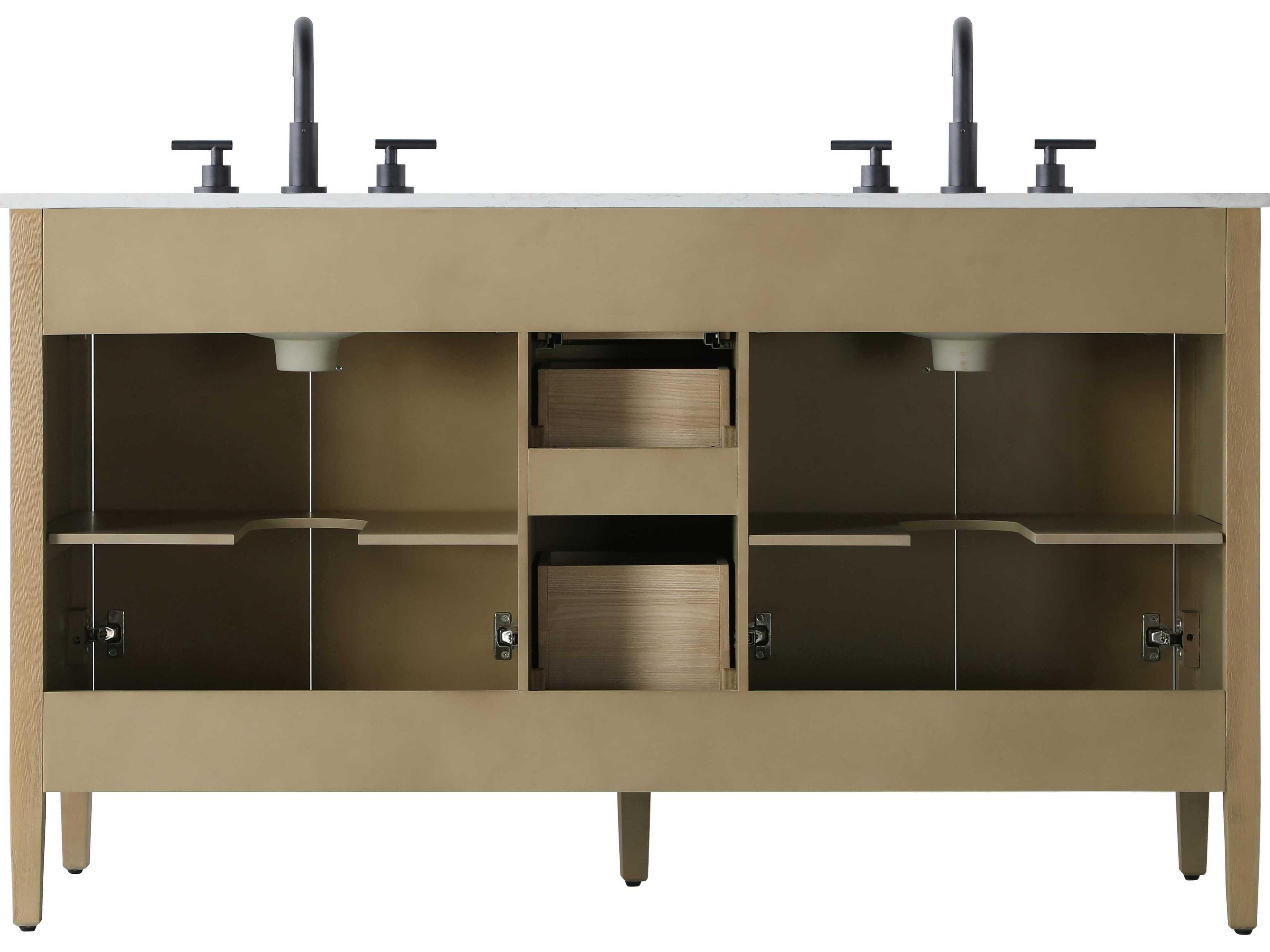Elegant Lighting Blakely Linen Oak Vanity