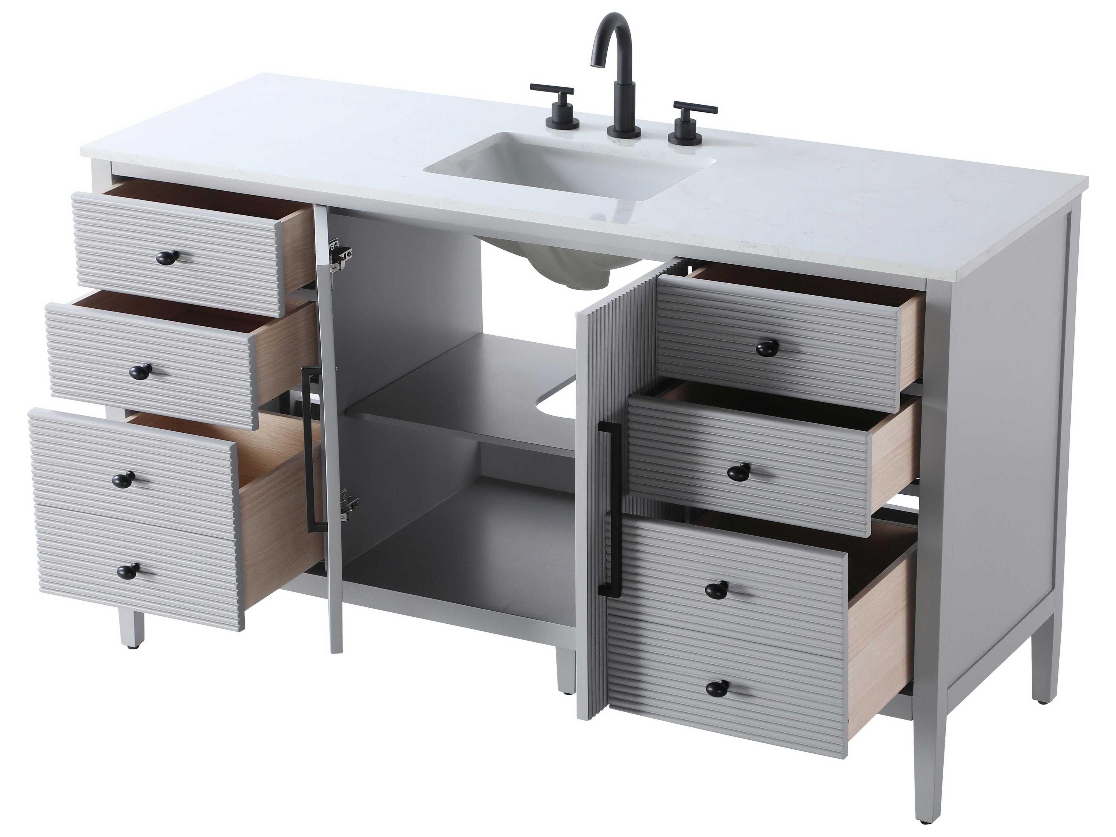 Elegant Lighting Blakely Grey Vanity