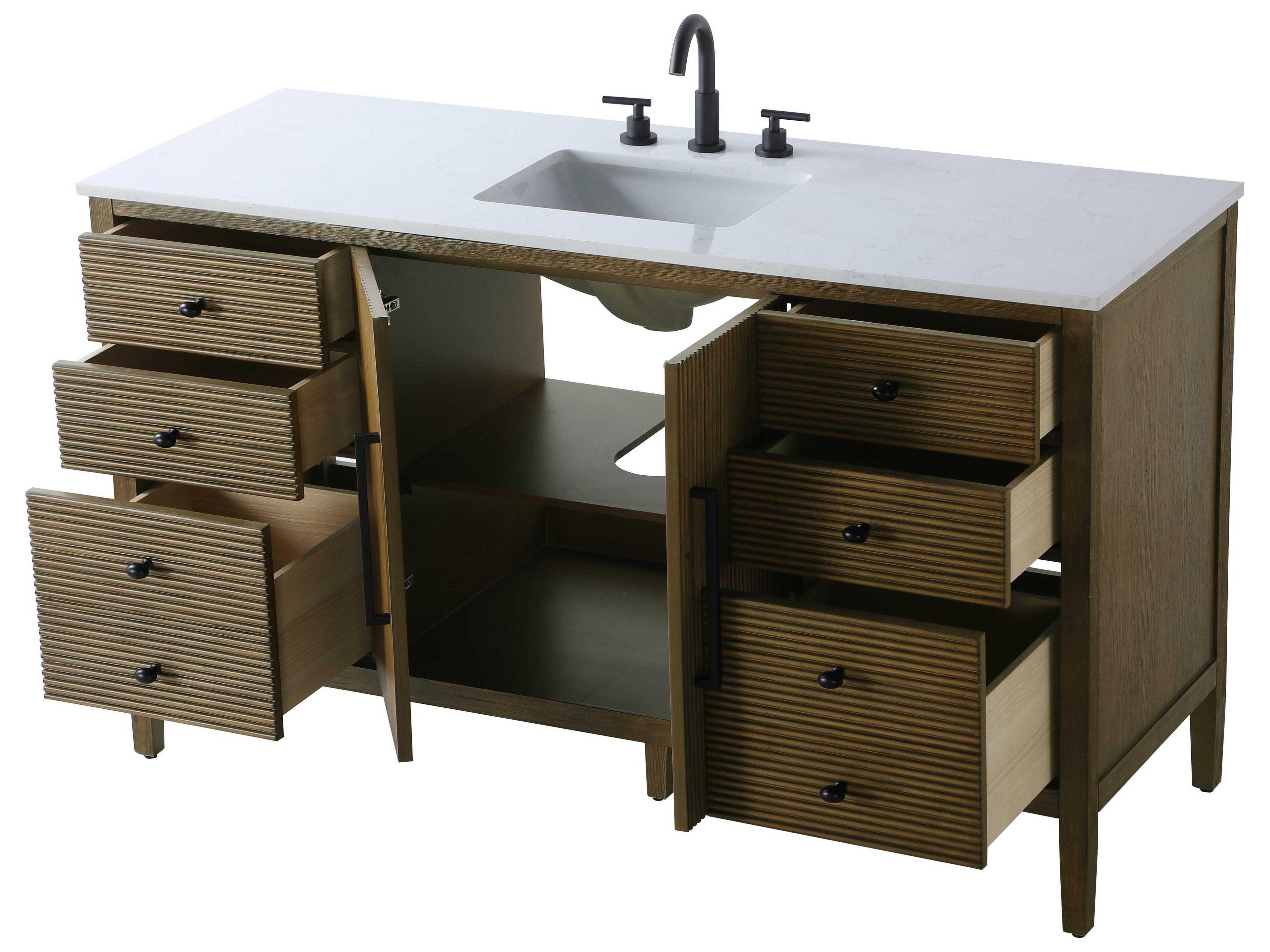 Elegant Lighting Blakely Hazel Oak Vanity