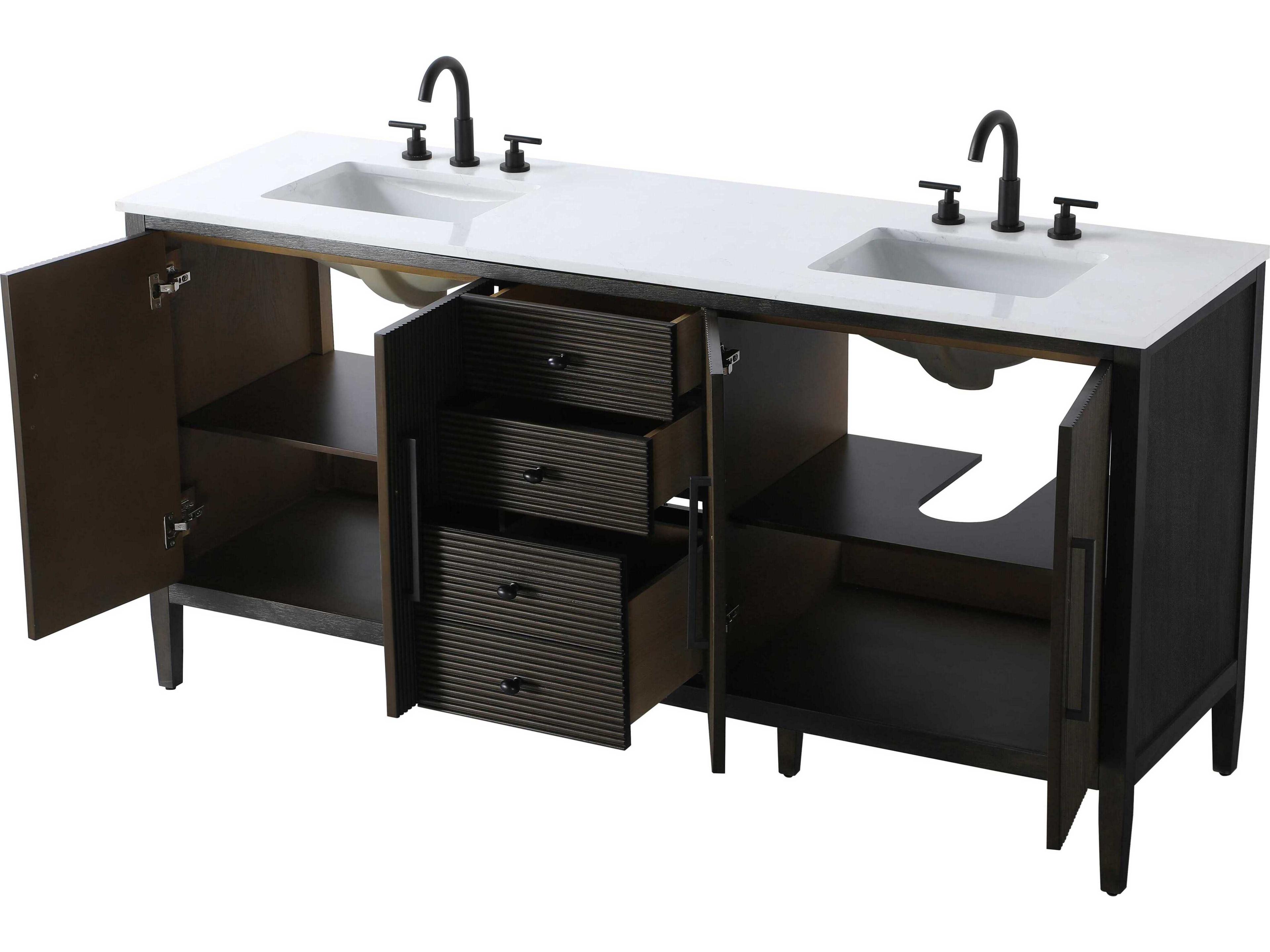 Elegant Lighting Blakely Chocolate Oak Vanity