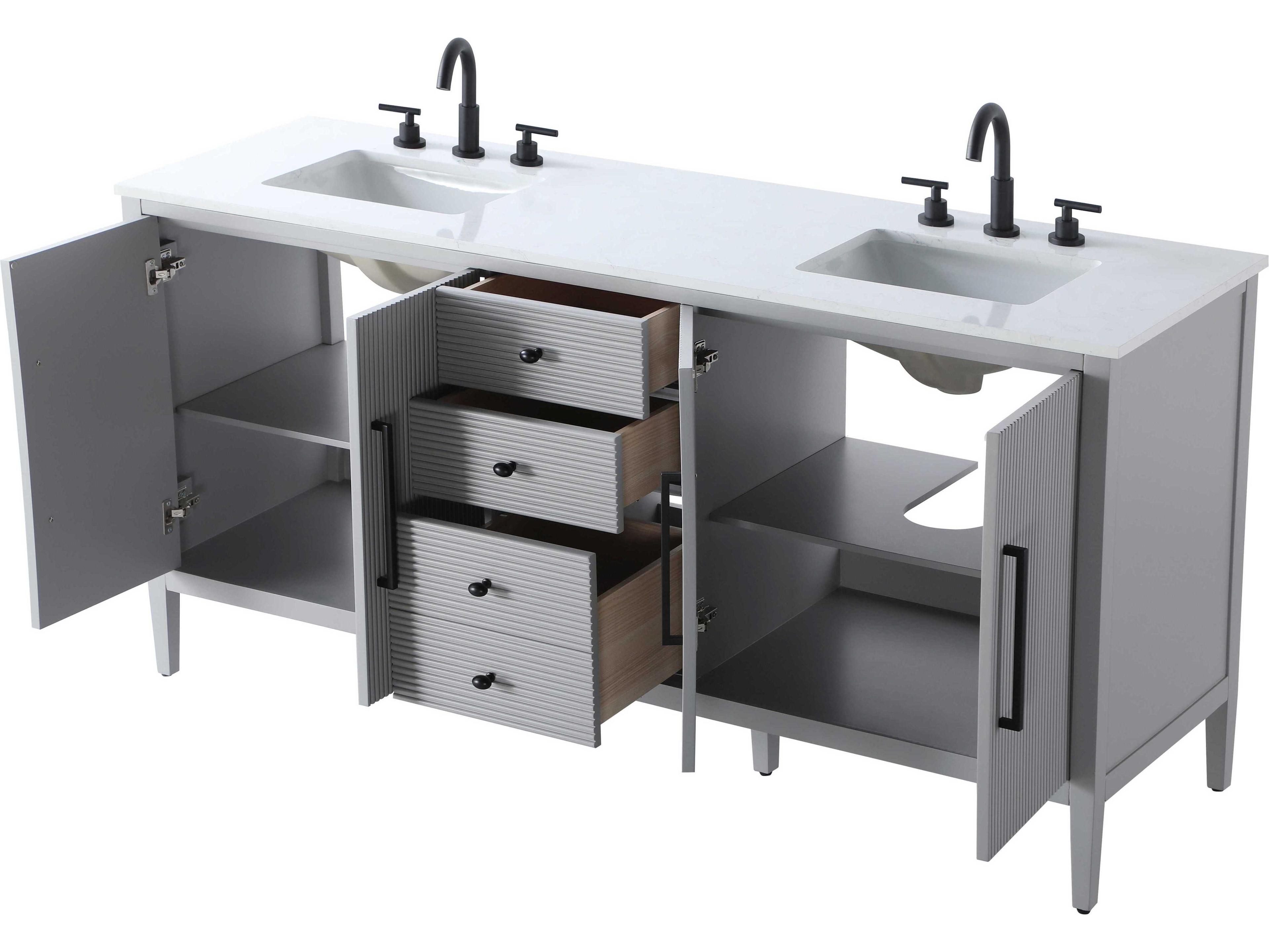 Elegant Lighting Blakely Grey Vanity