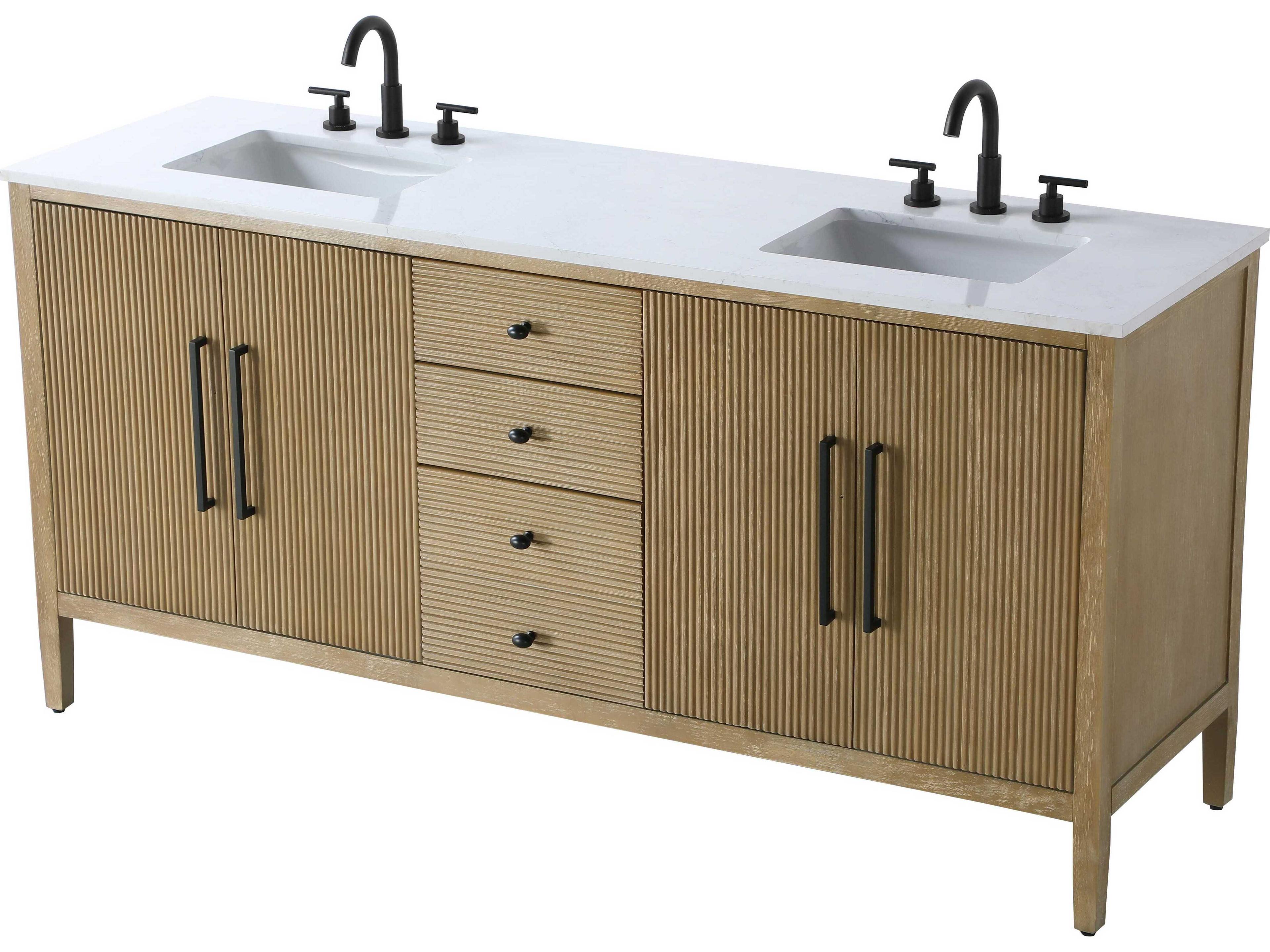 Elegant Lighting Blakely Linen Oak Vanity