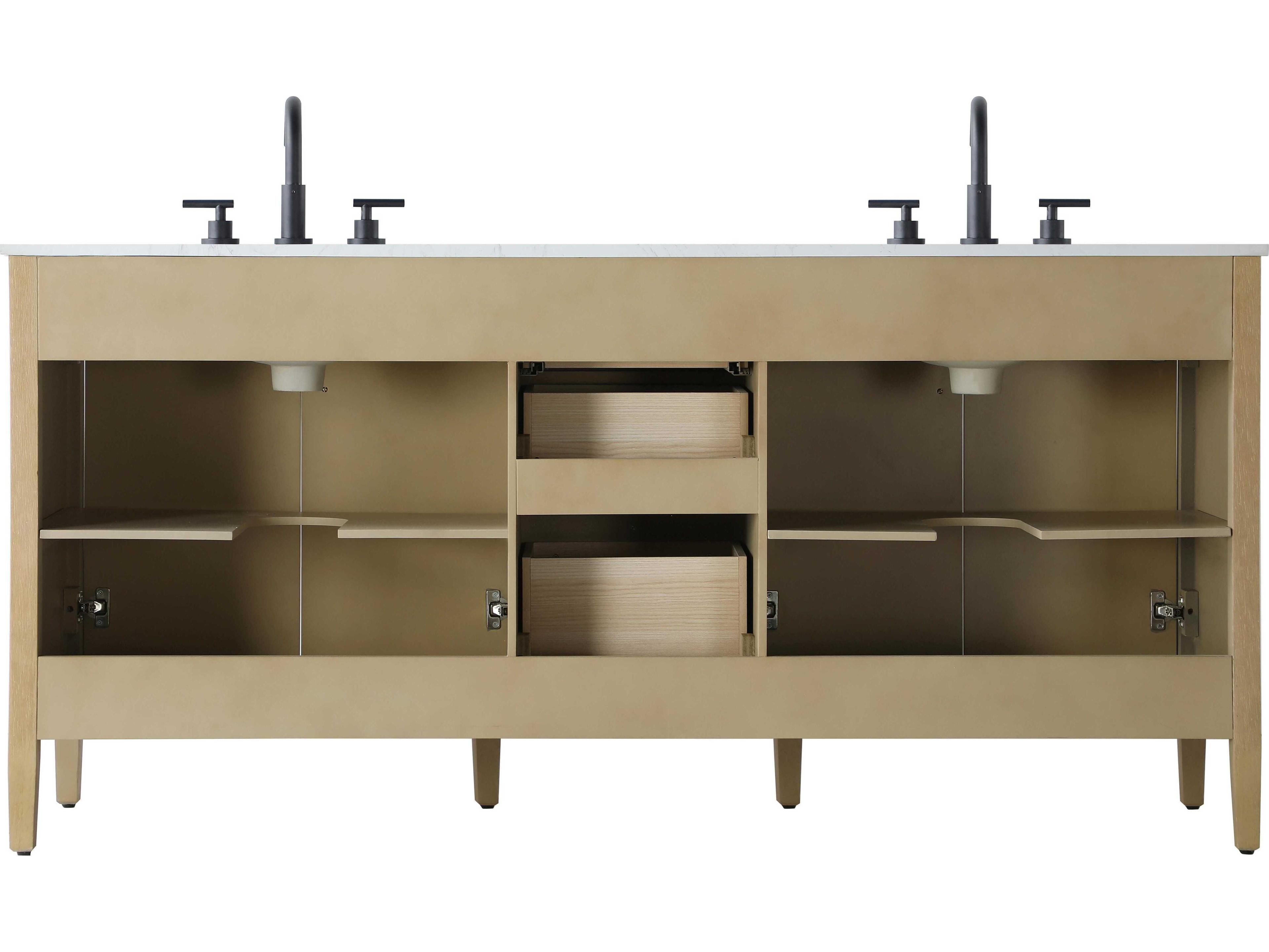 Elegant Lighting Blakely Linen Oak Vanity