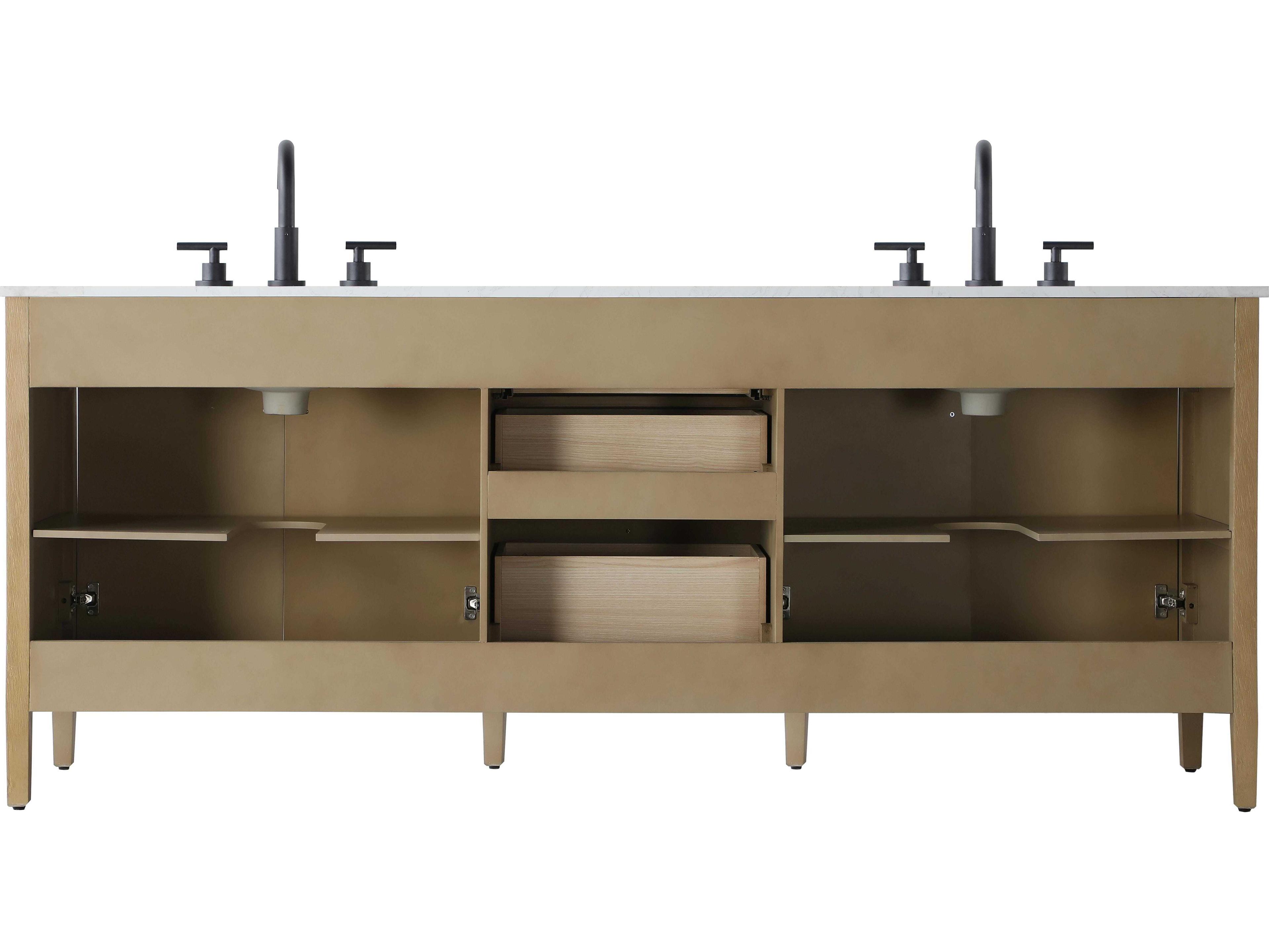 Elegant Lighting Blakely Linen Oak Vanity