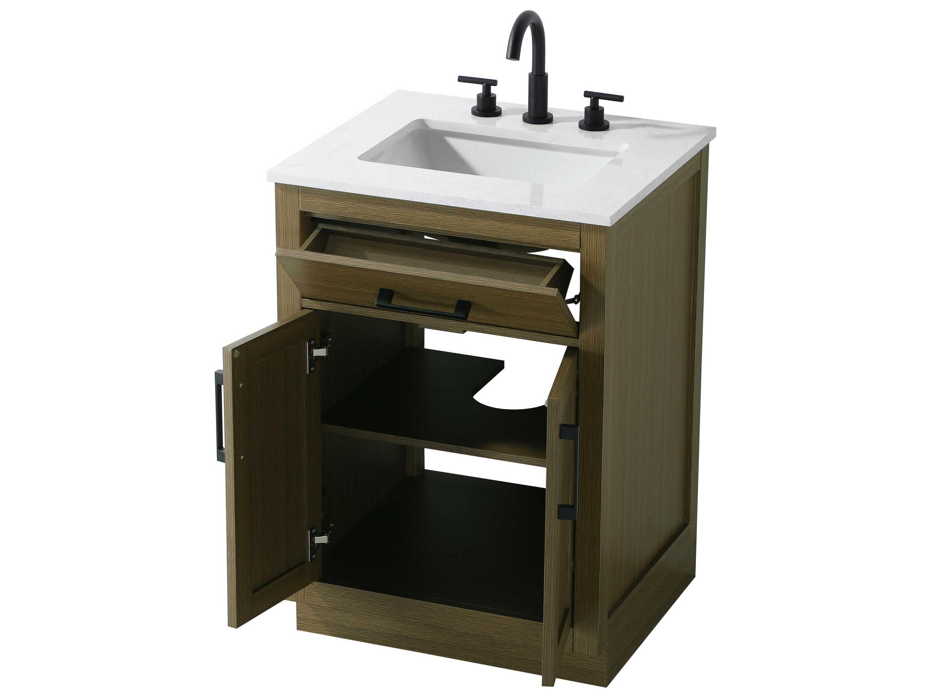 Elegant Lighting Alden Chestnut Brown 24" Vanity