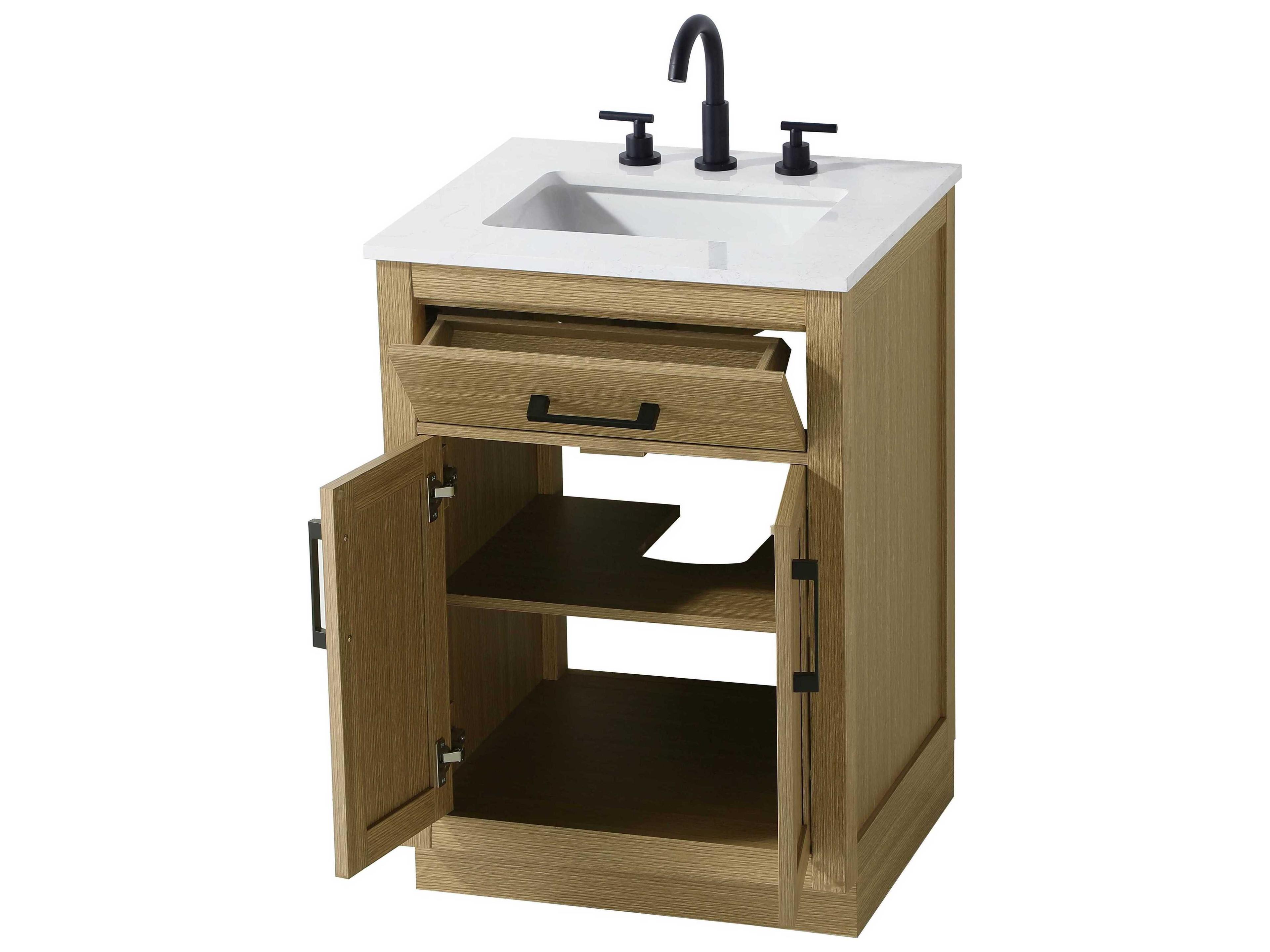 Elegant Lighting Alden Honey Brown 24" Vanity