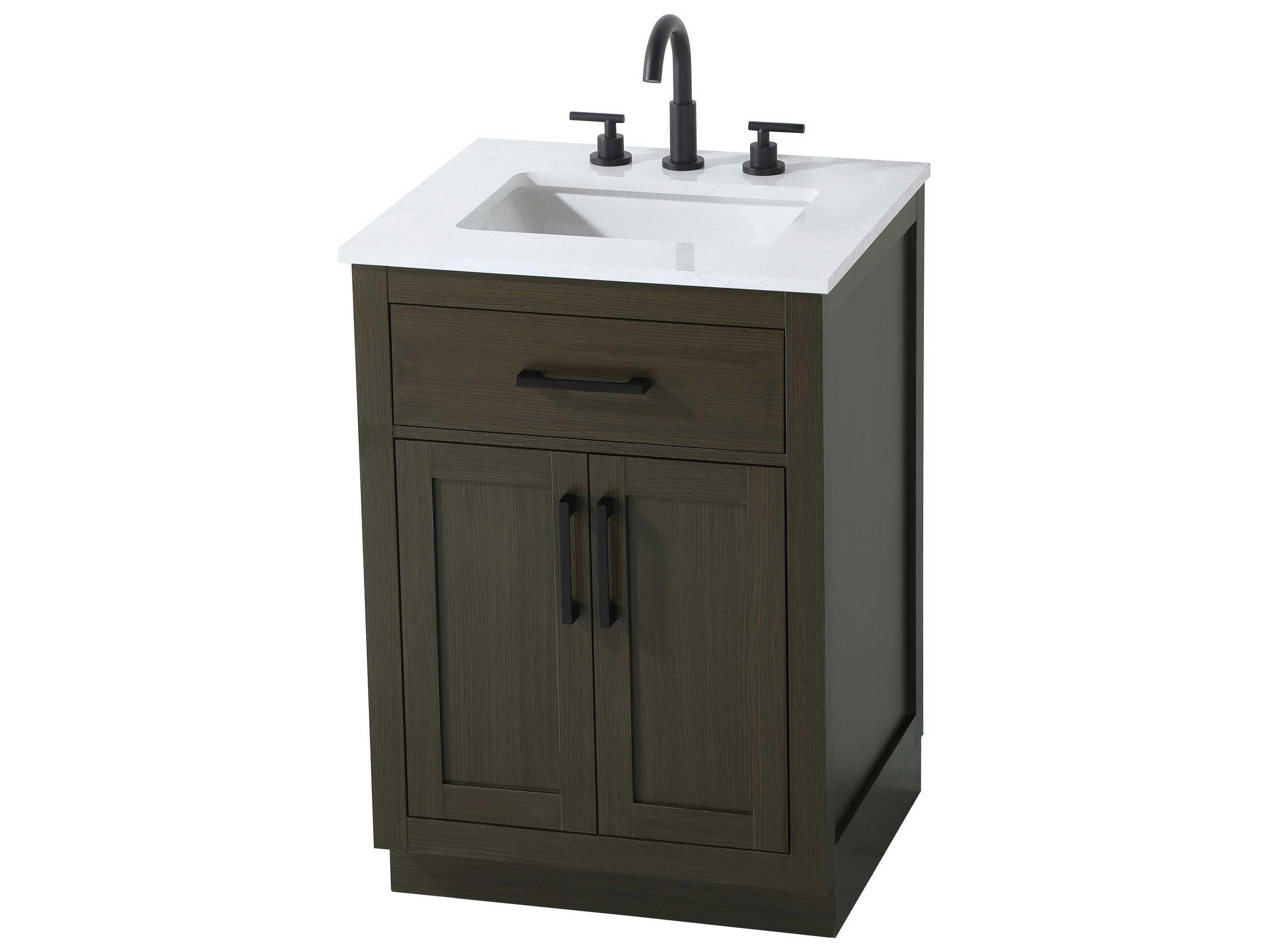 Elegant Lighting Alden Mocha Brown 24" Vanity