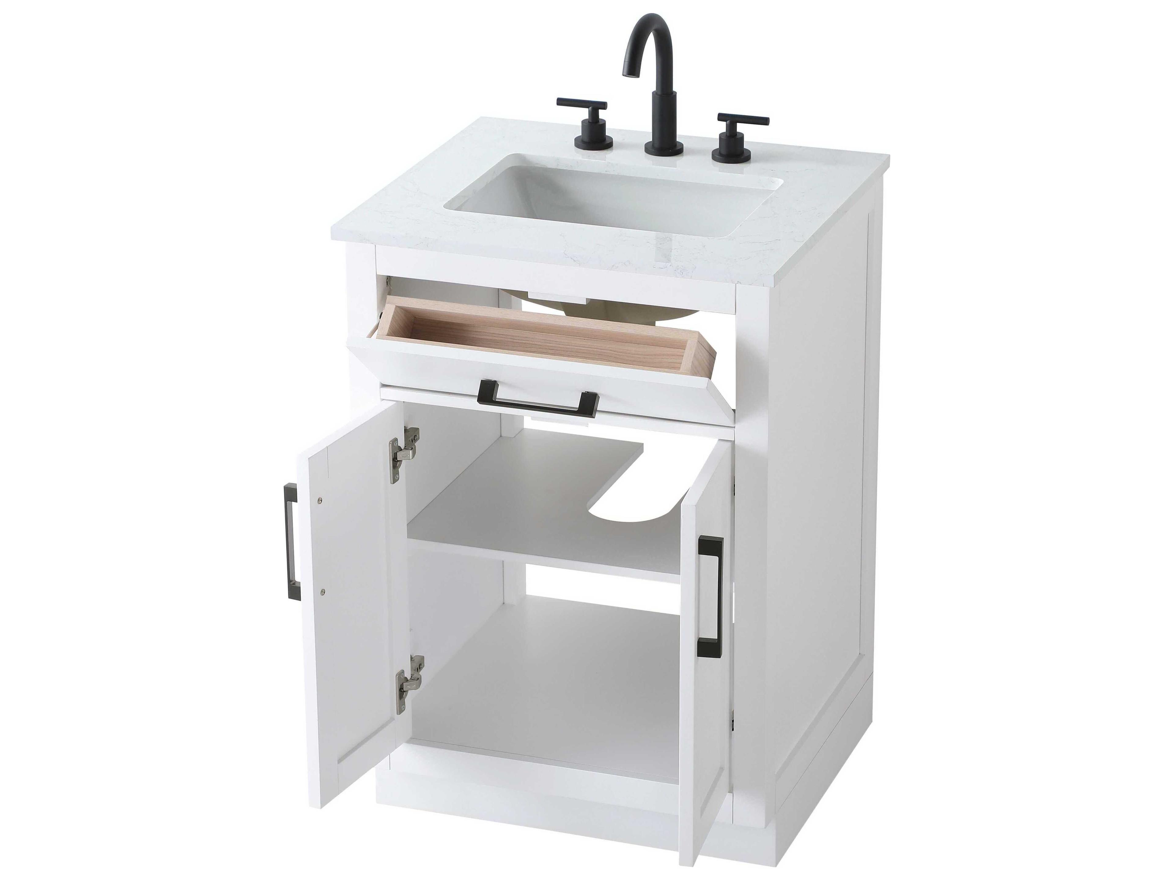 Elegant Lighting Alden White 24" Vanity