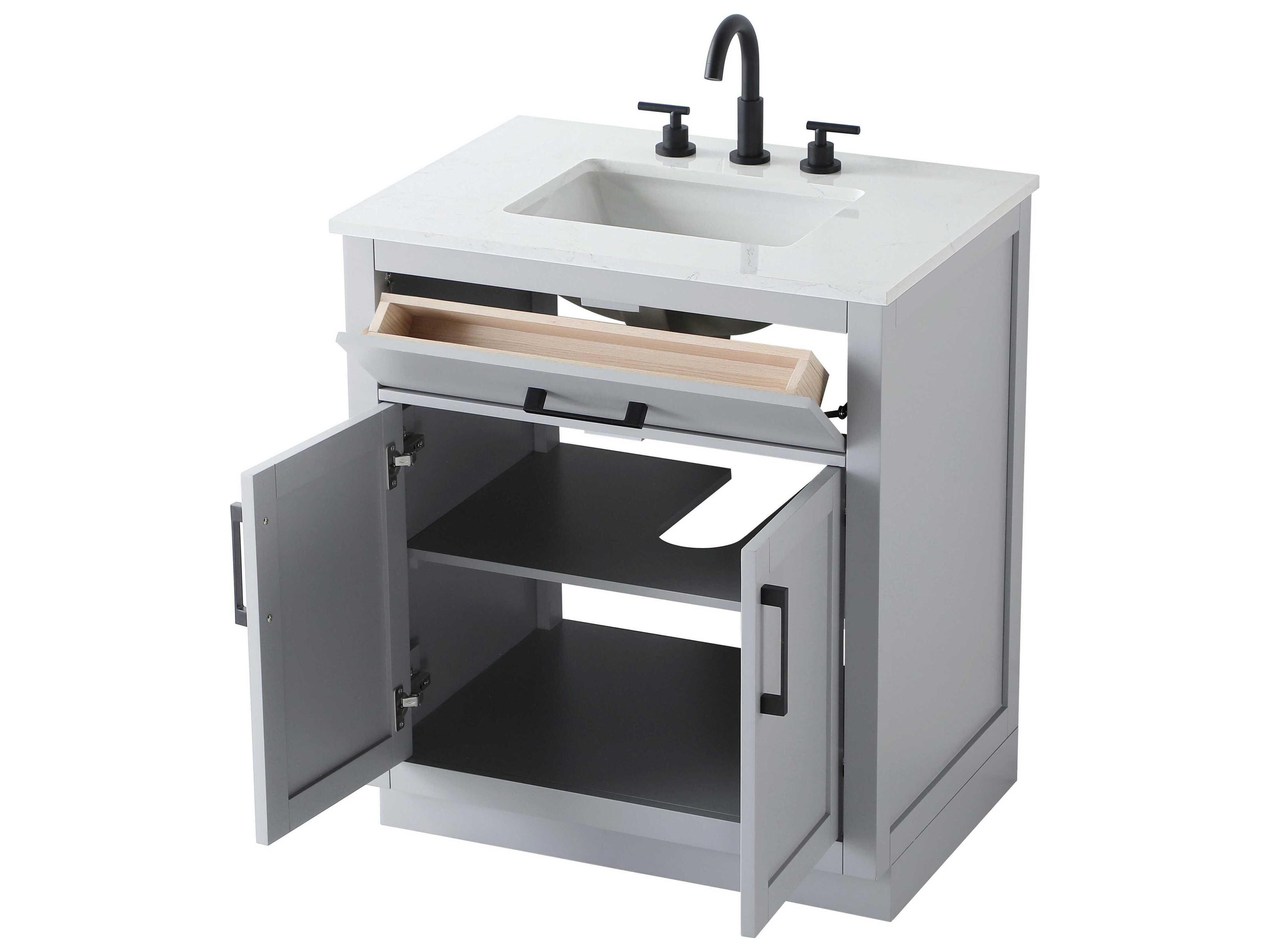 Elegant Lighting Alden Grey 30" Vanity