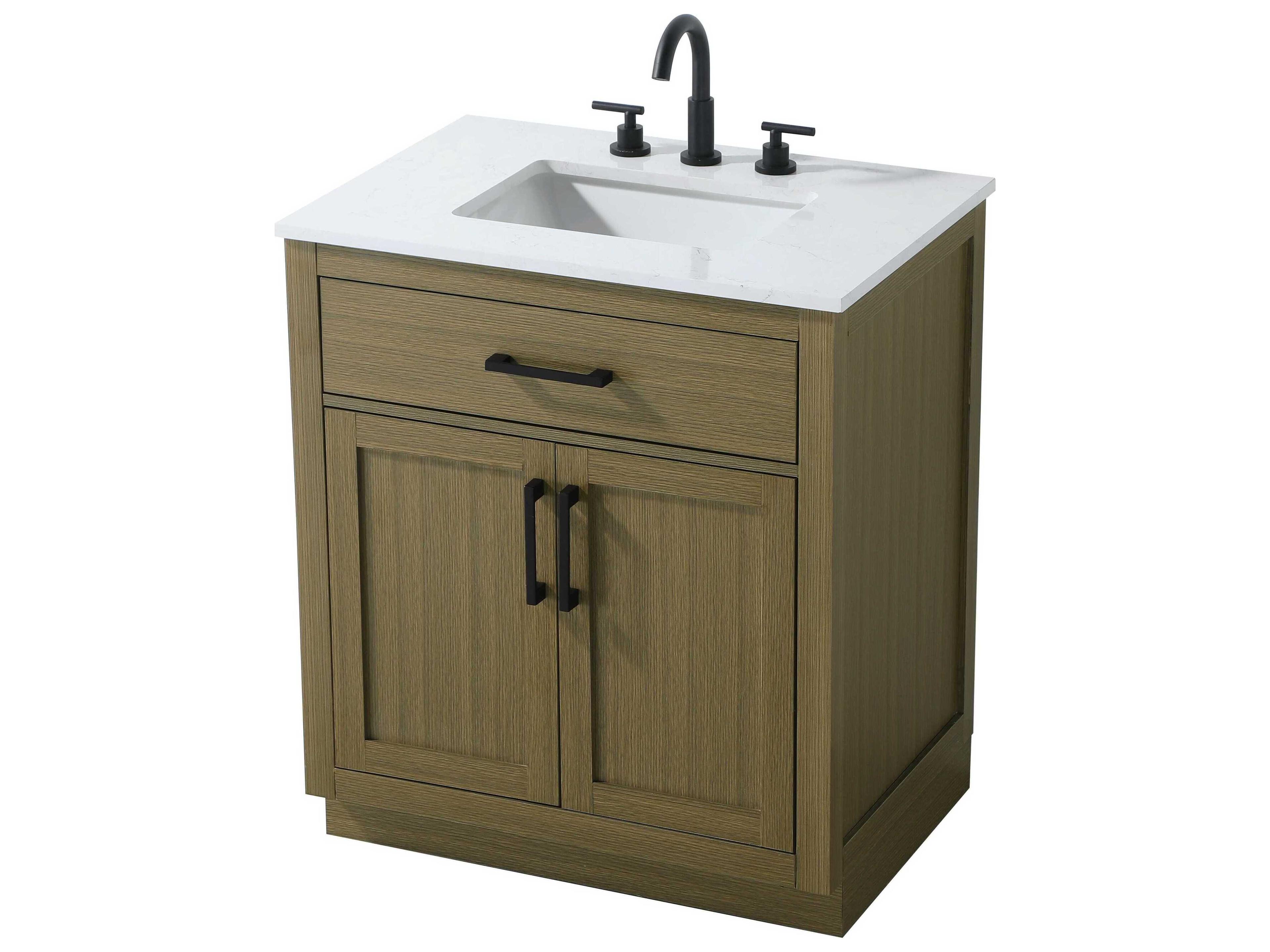 Elegant Lighting Alden Chestnut Brown 30" Vanity