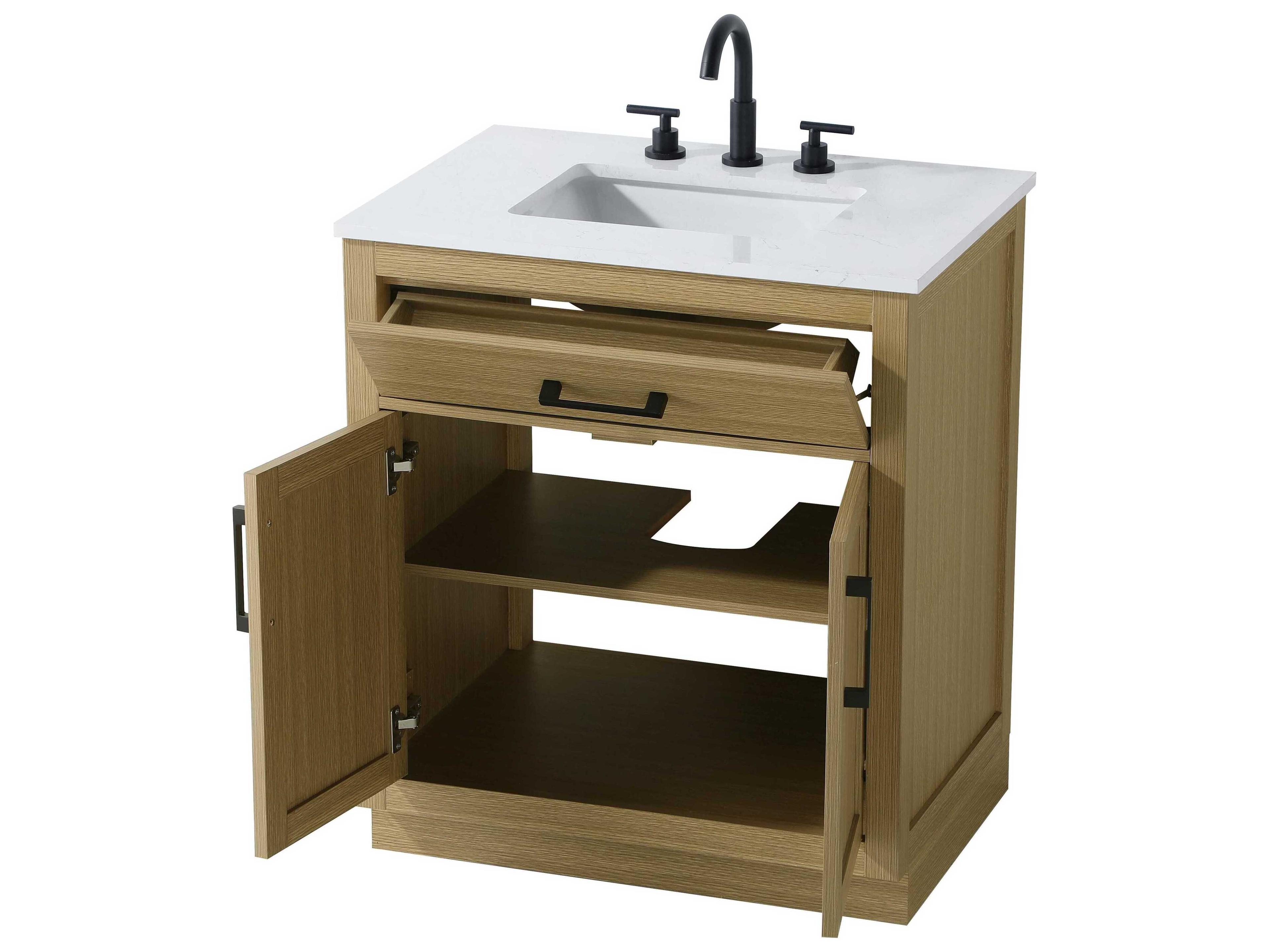 Elegant Lighting Alden Honey Brown 30" Vanity