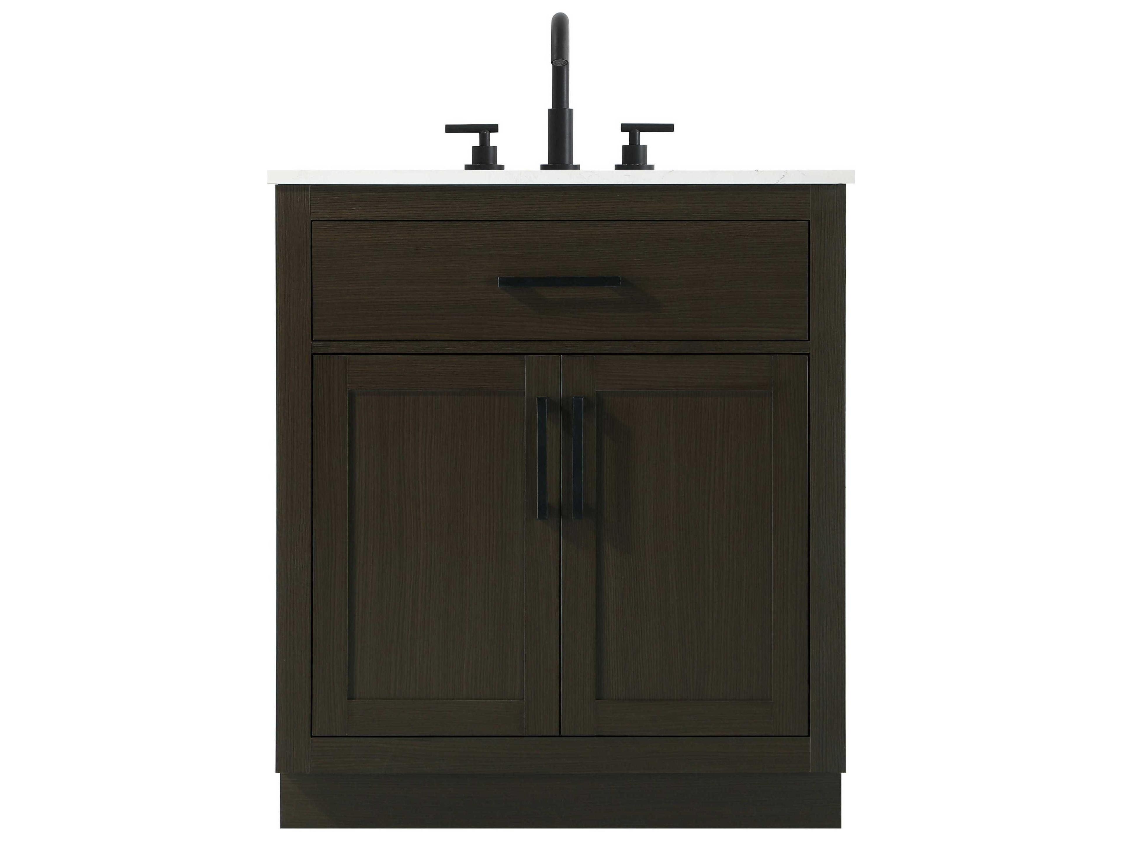 Elegant Lighting Alden Mocha Brown 30" Vanity