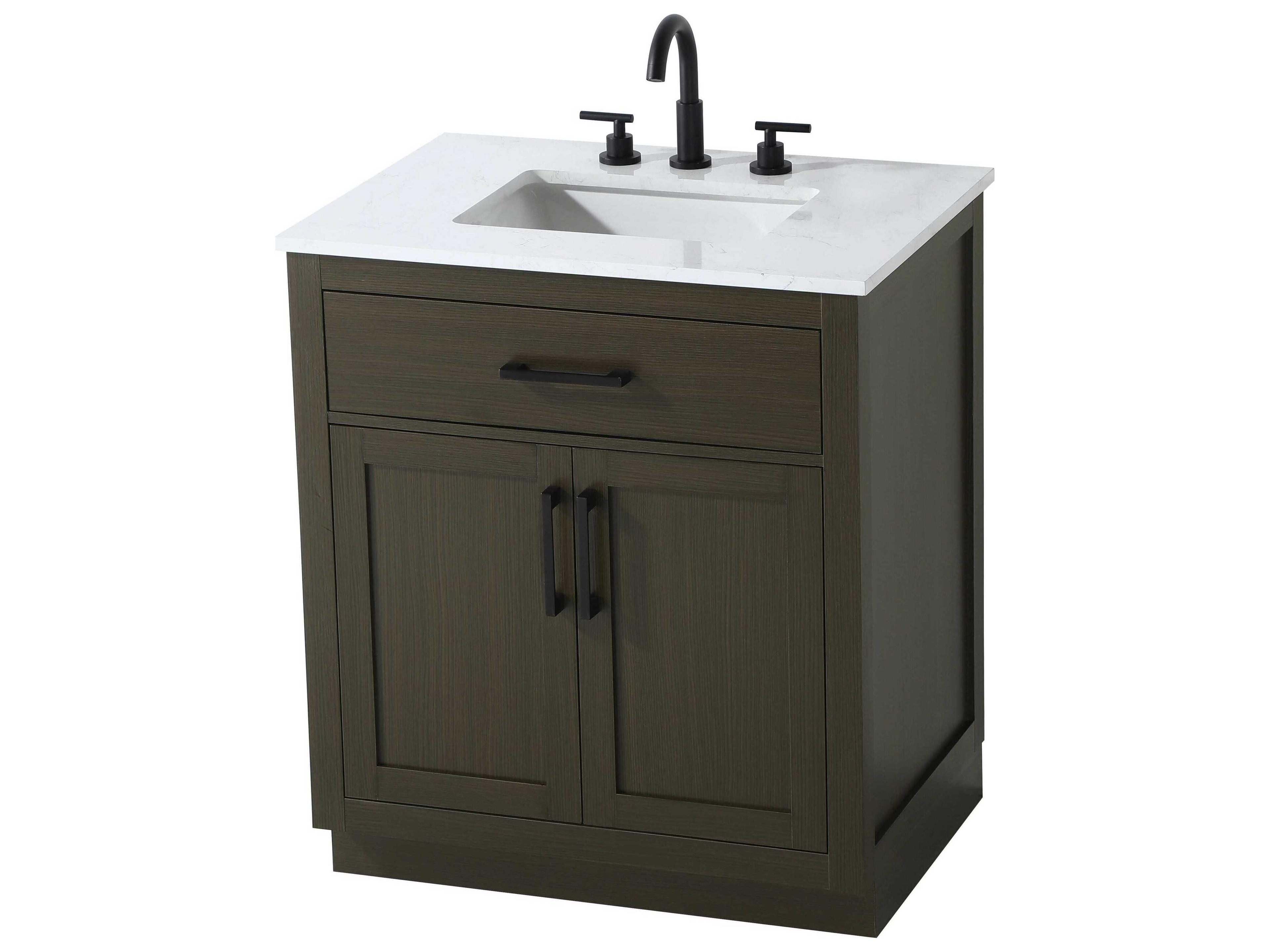 Elegant Lighting Alden Mocha Brown 30" Vanity