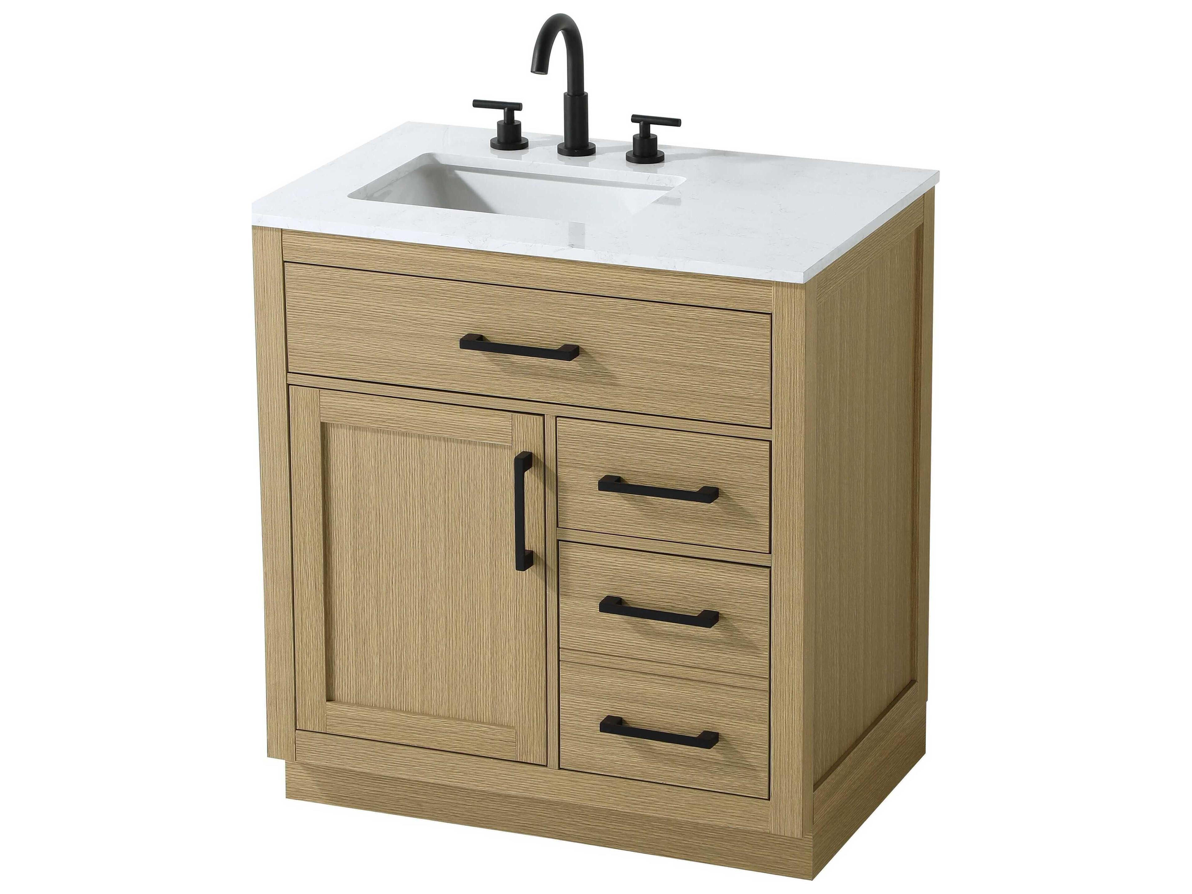 Elegant Lighting Alden Honey Brown 32" Vanity