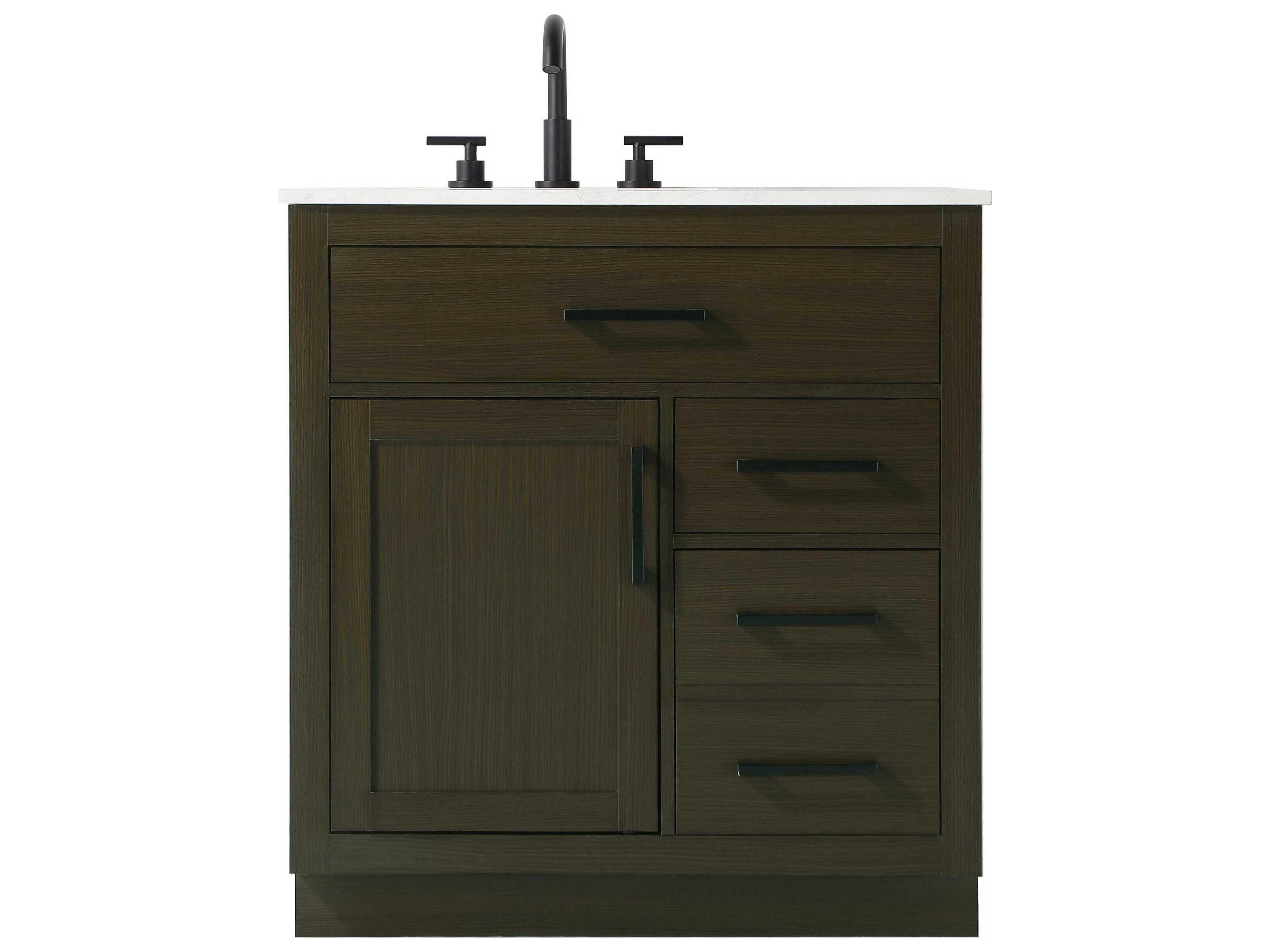 Elegant Lighting Alden Mocha Brown 32" Vanity