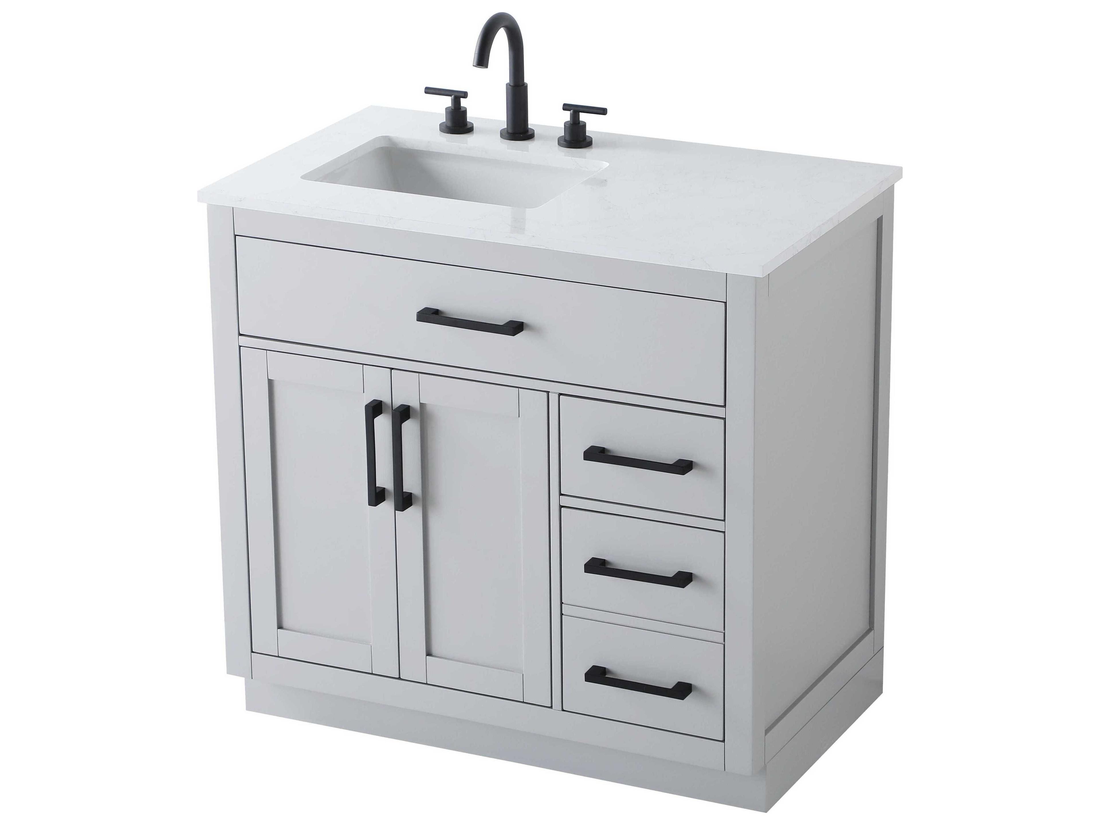 Elegant Lighting Alden Grey 36" Vanity