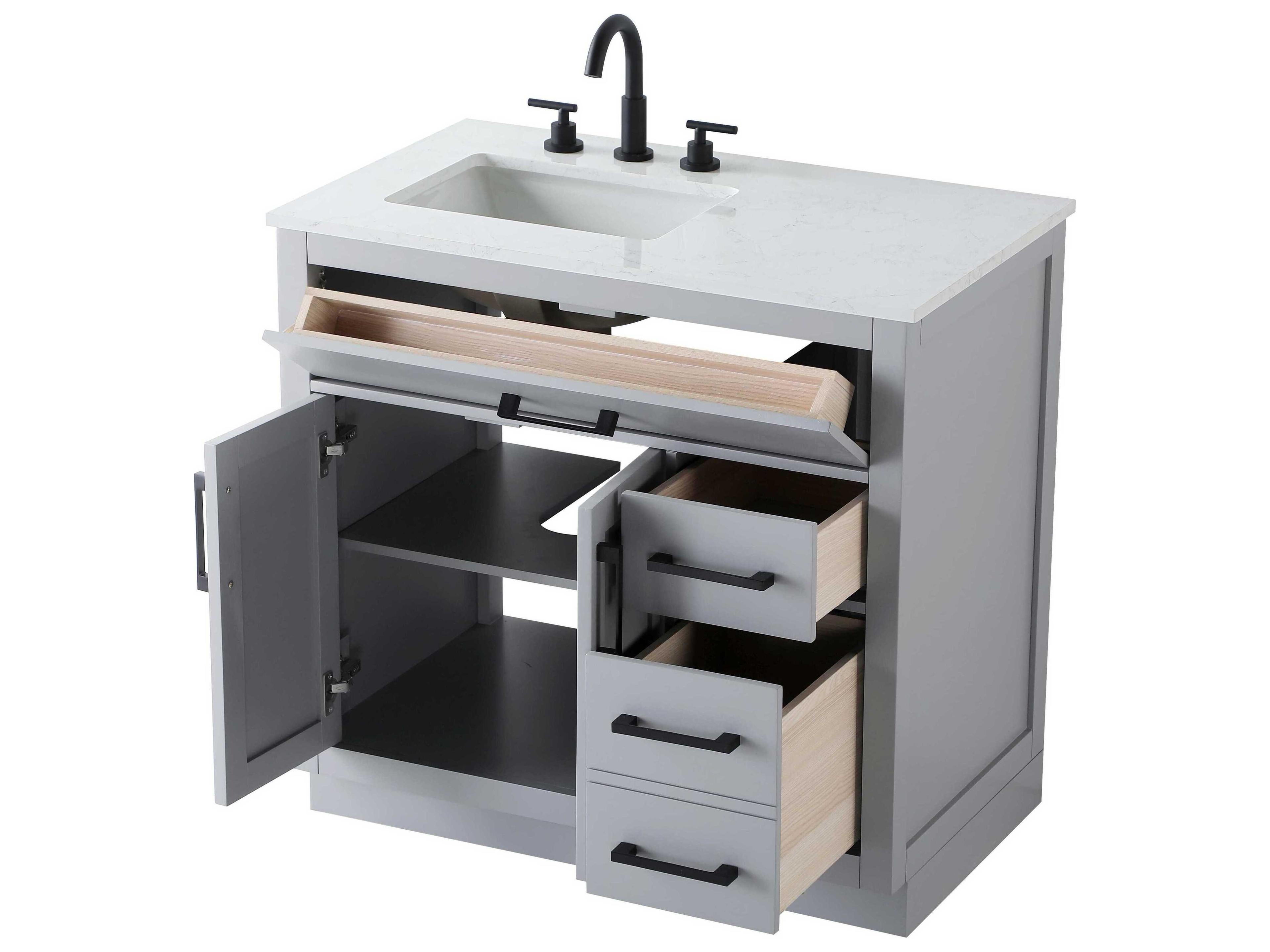 Elegant Lighting Alden Grey 36" Vanity