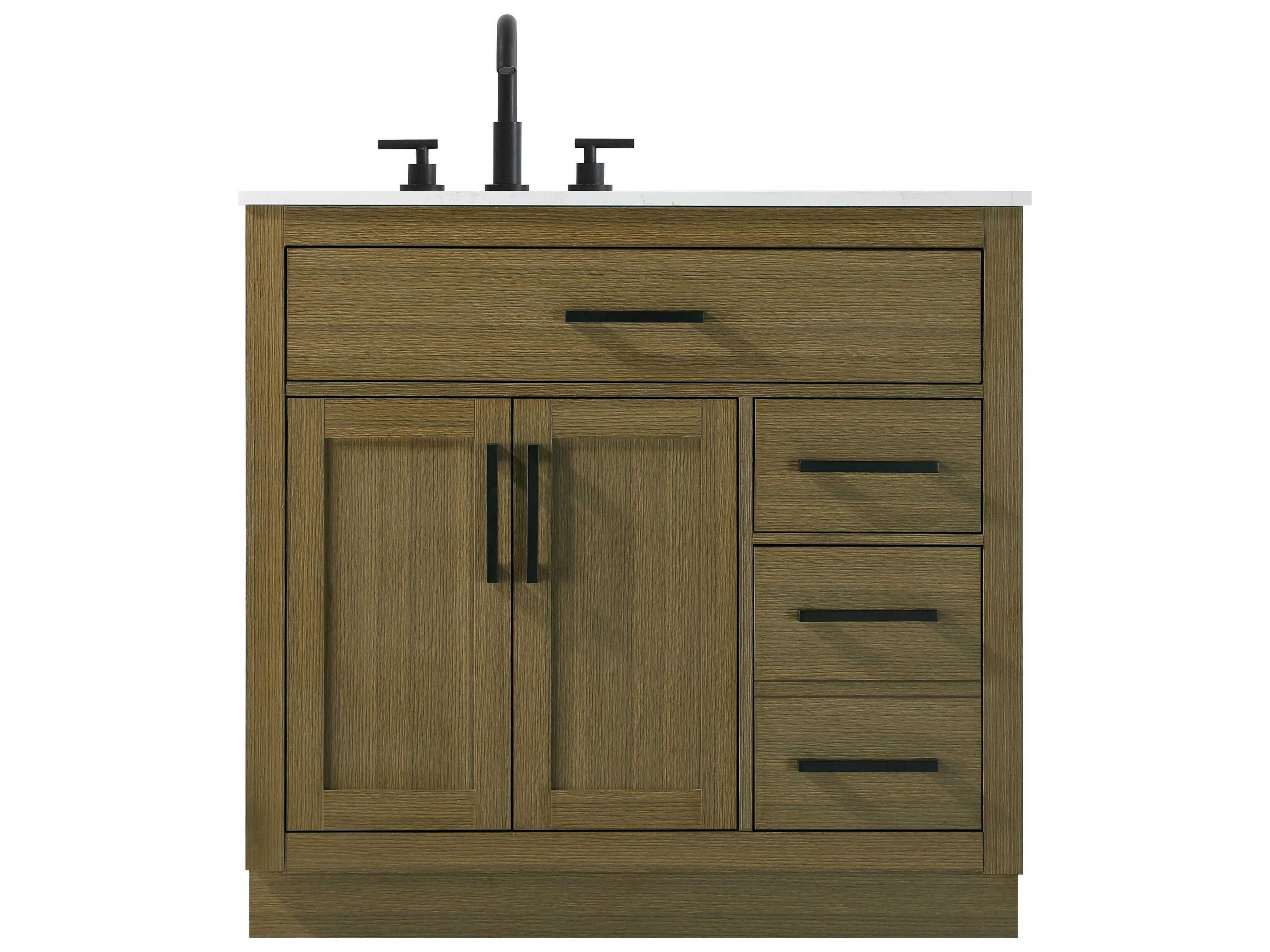 Elegant Lighting Alden Chestnut Brown 36" Vanity