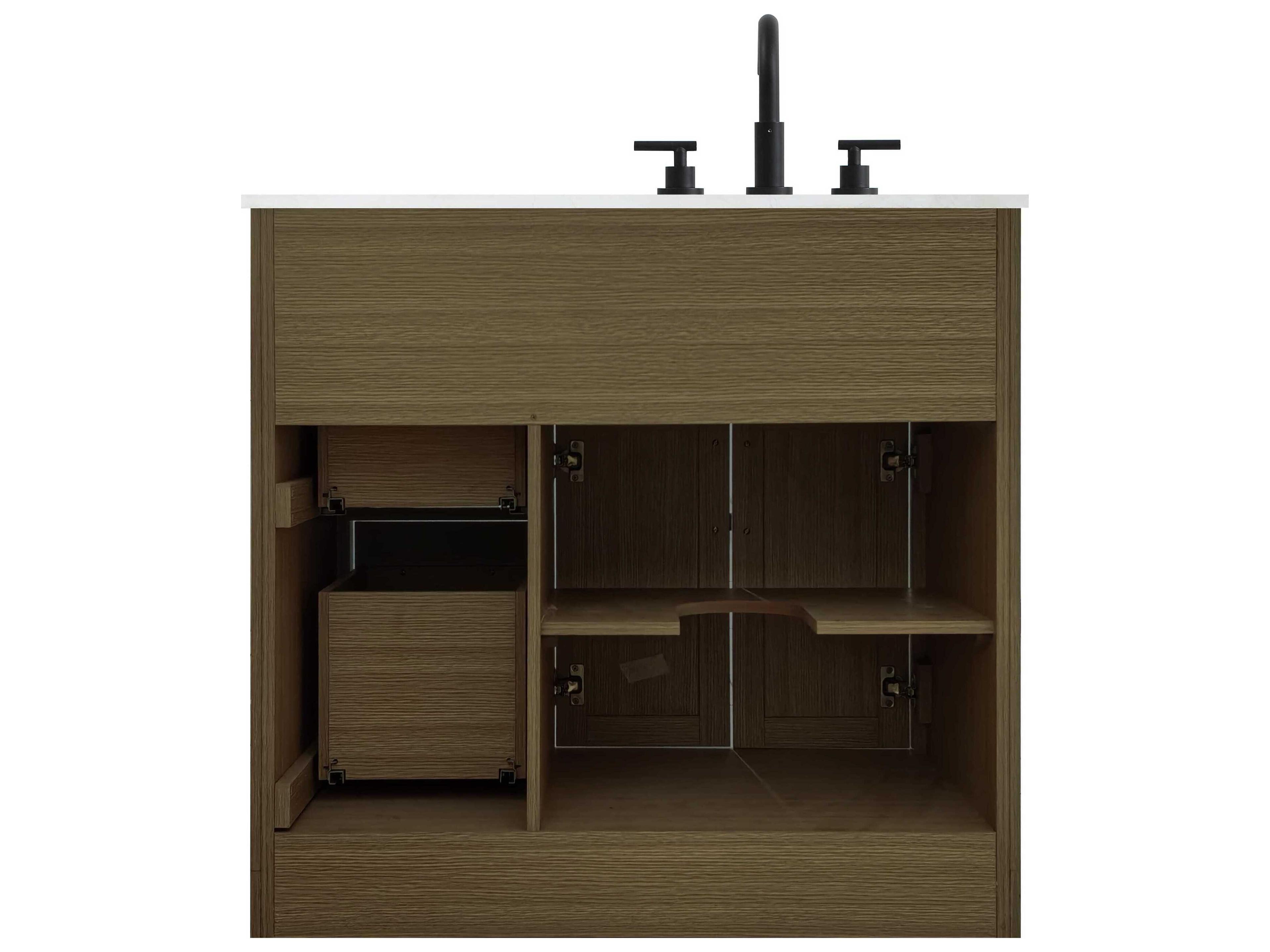 Elegant Lighting Alden Chestnut Brown 36" Vanity