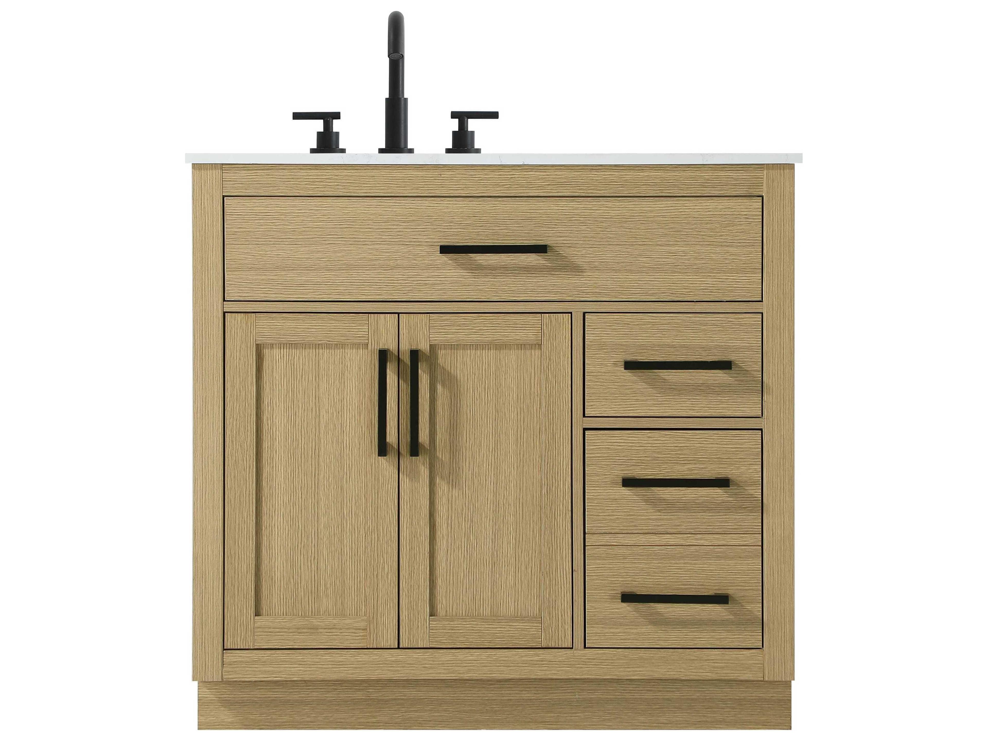 Elegant Lighting Alden Honey Brown 36" Vanity