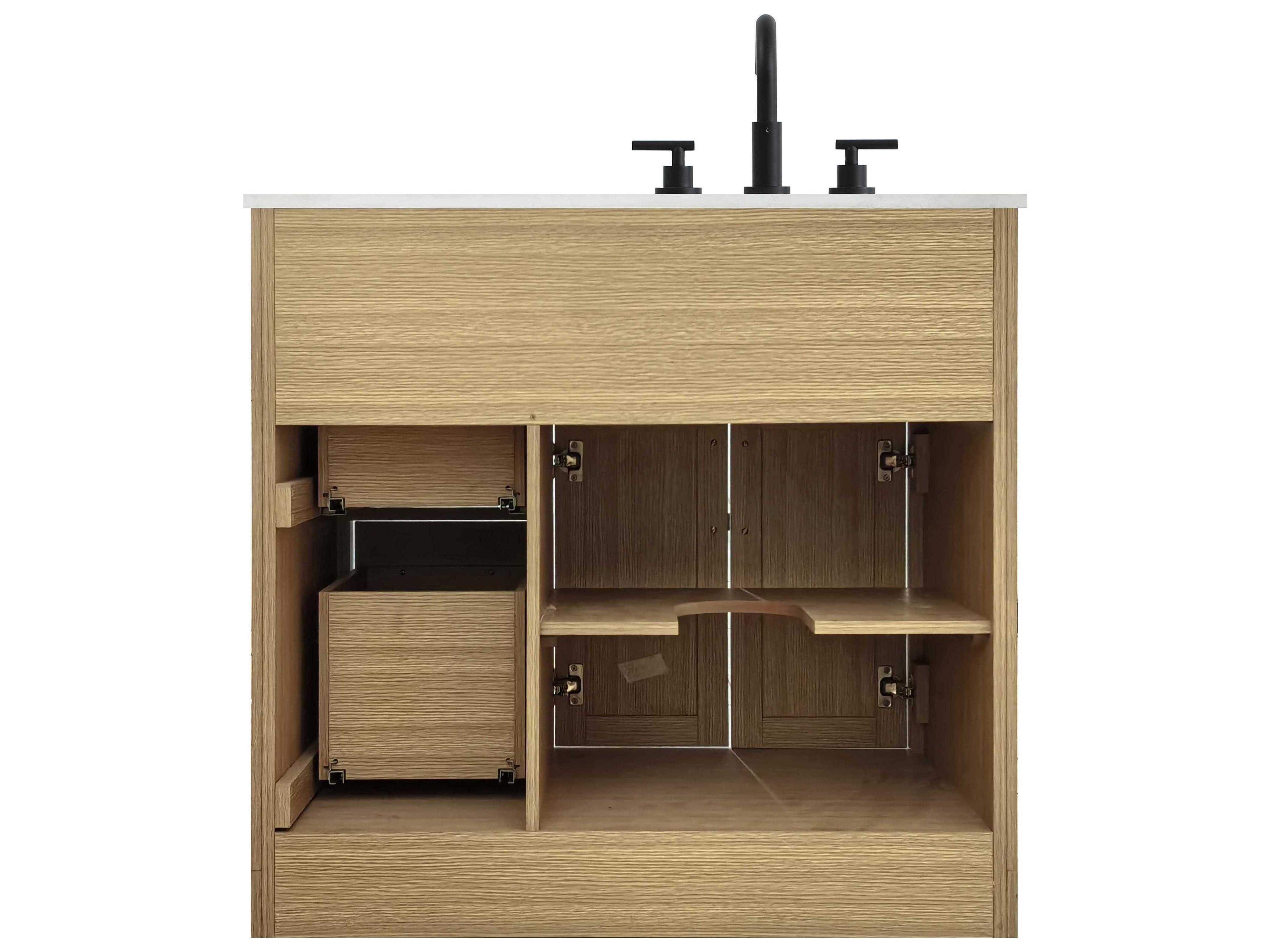 Elegant Lighting Alden Honey Brown 36" Vanity