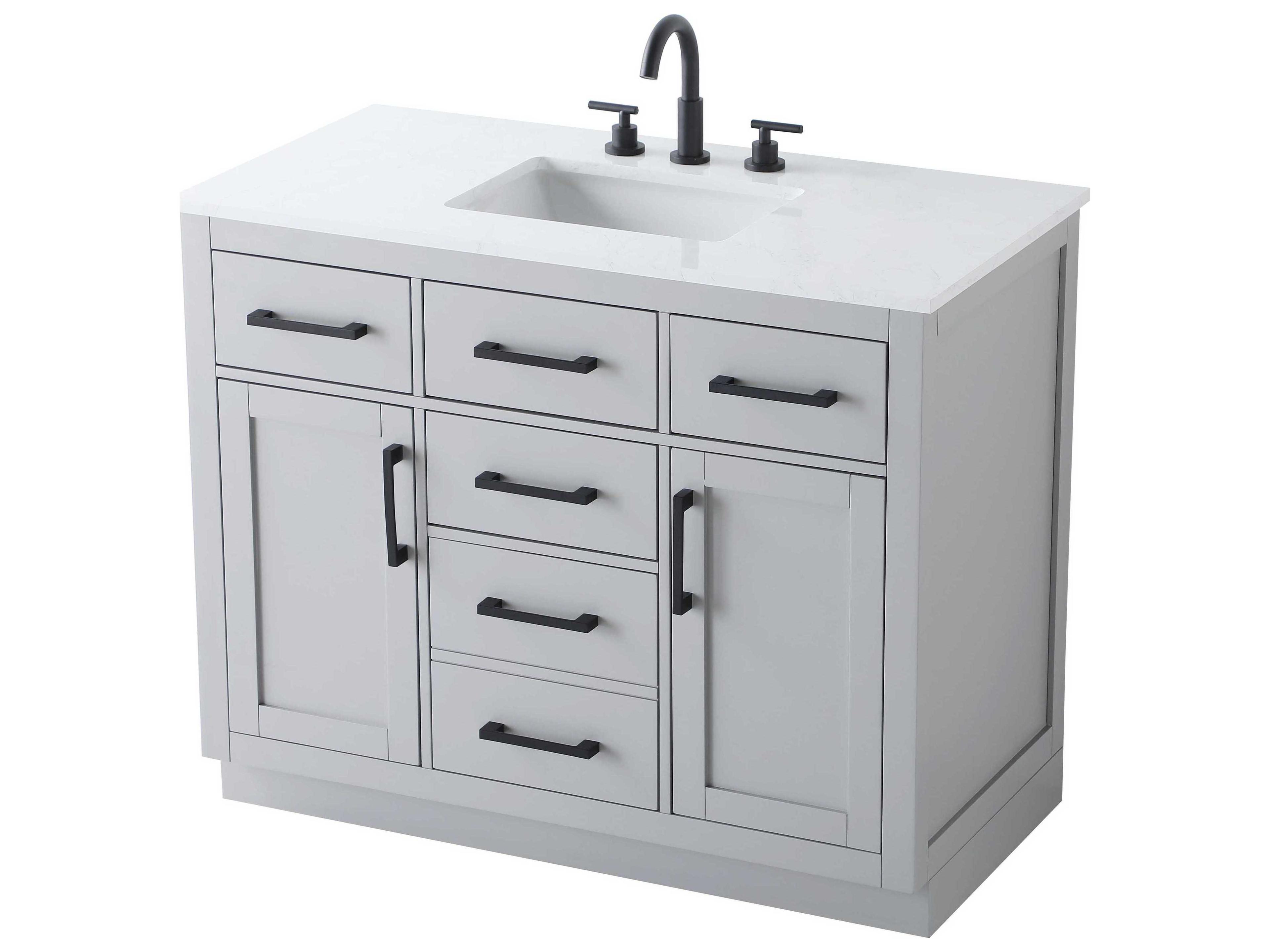 Elegant Lighting Alden Grey 42" Vanity