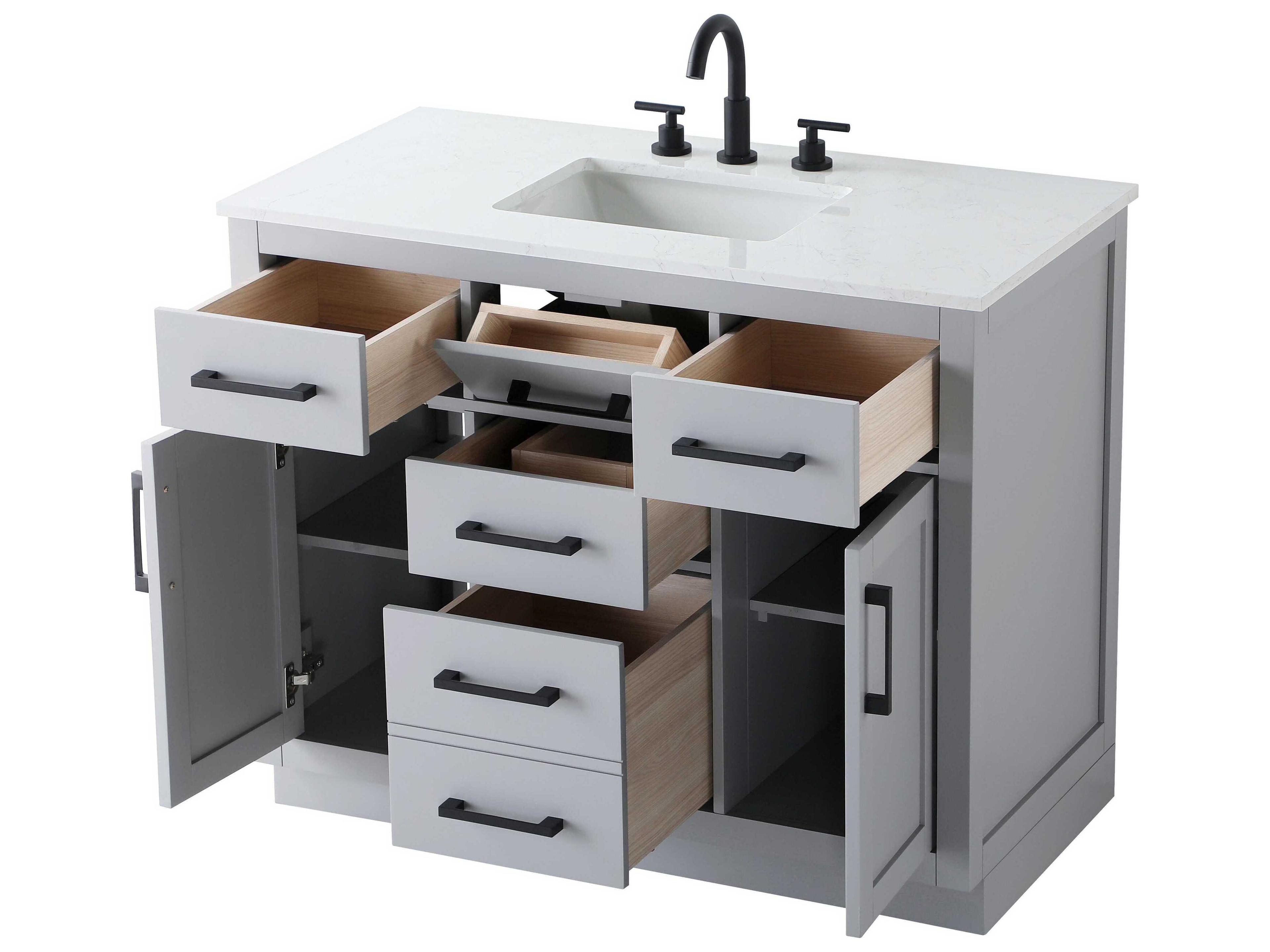 Elegant Lighting Alden Grey 42" Vanity