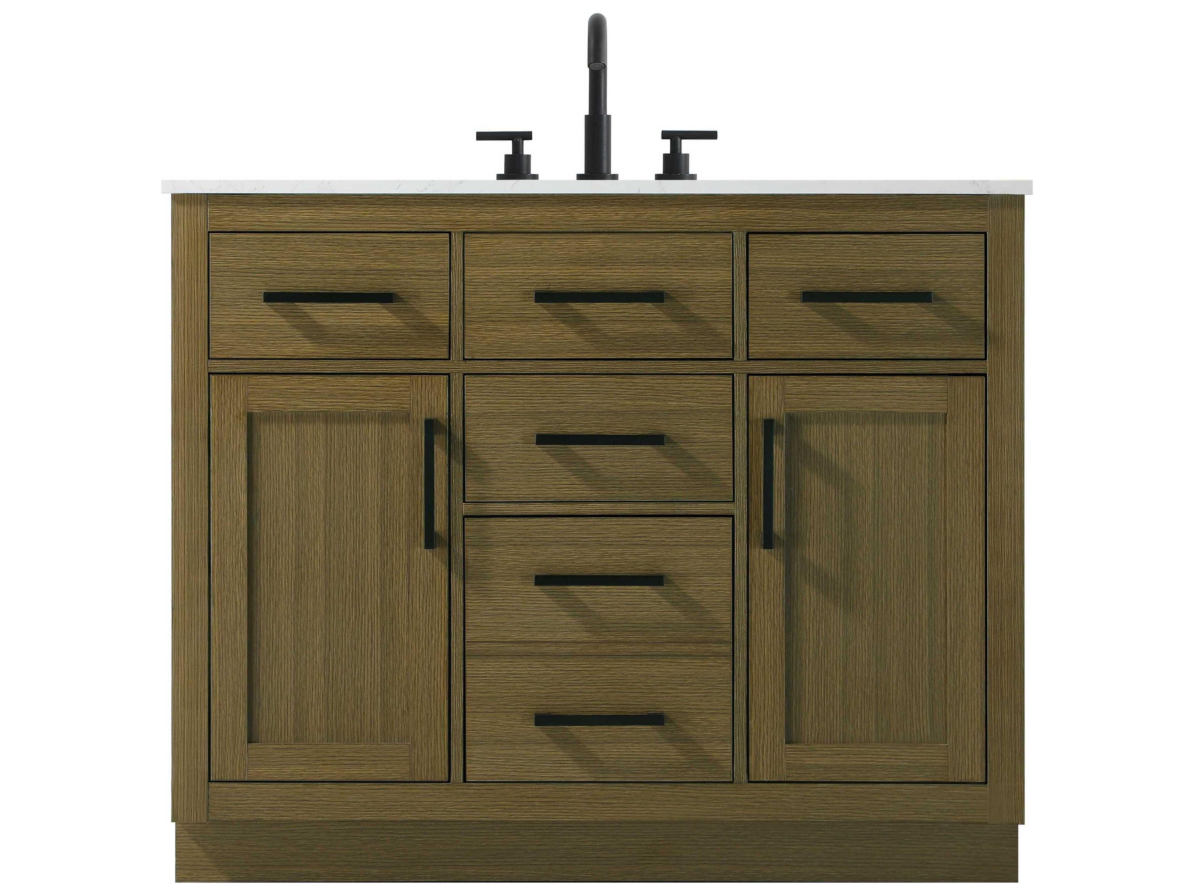 Elegant Lighting Alden Chestnut Brown 42" Vanity