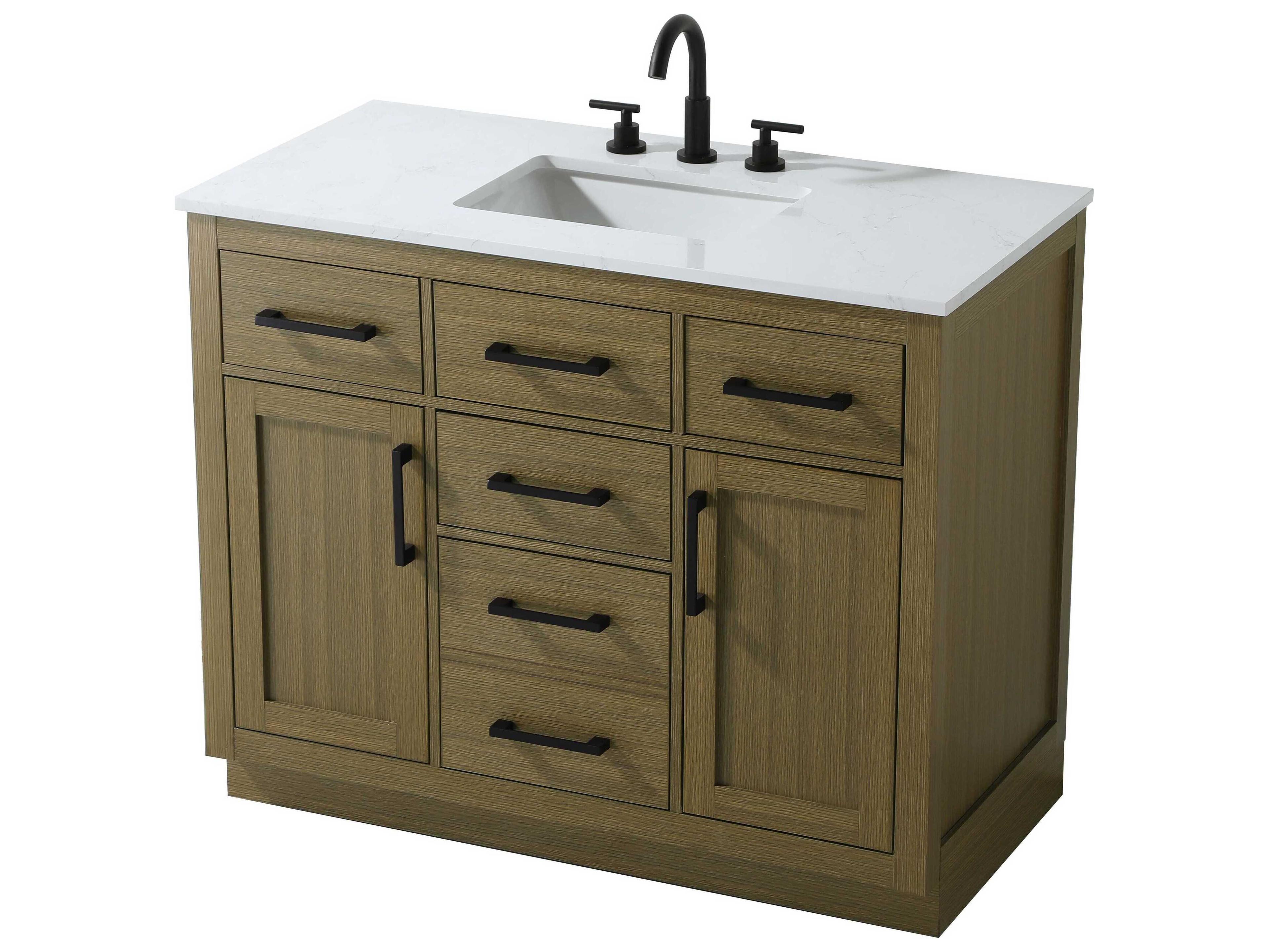 Elegant Lighting Alden Chestnut Brown 42" Vanity