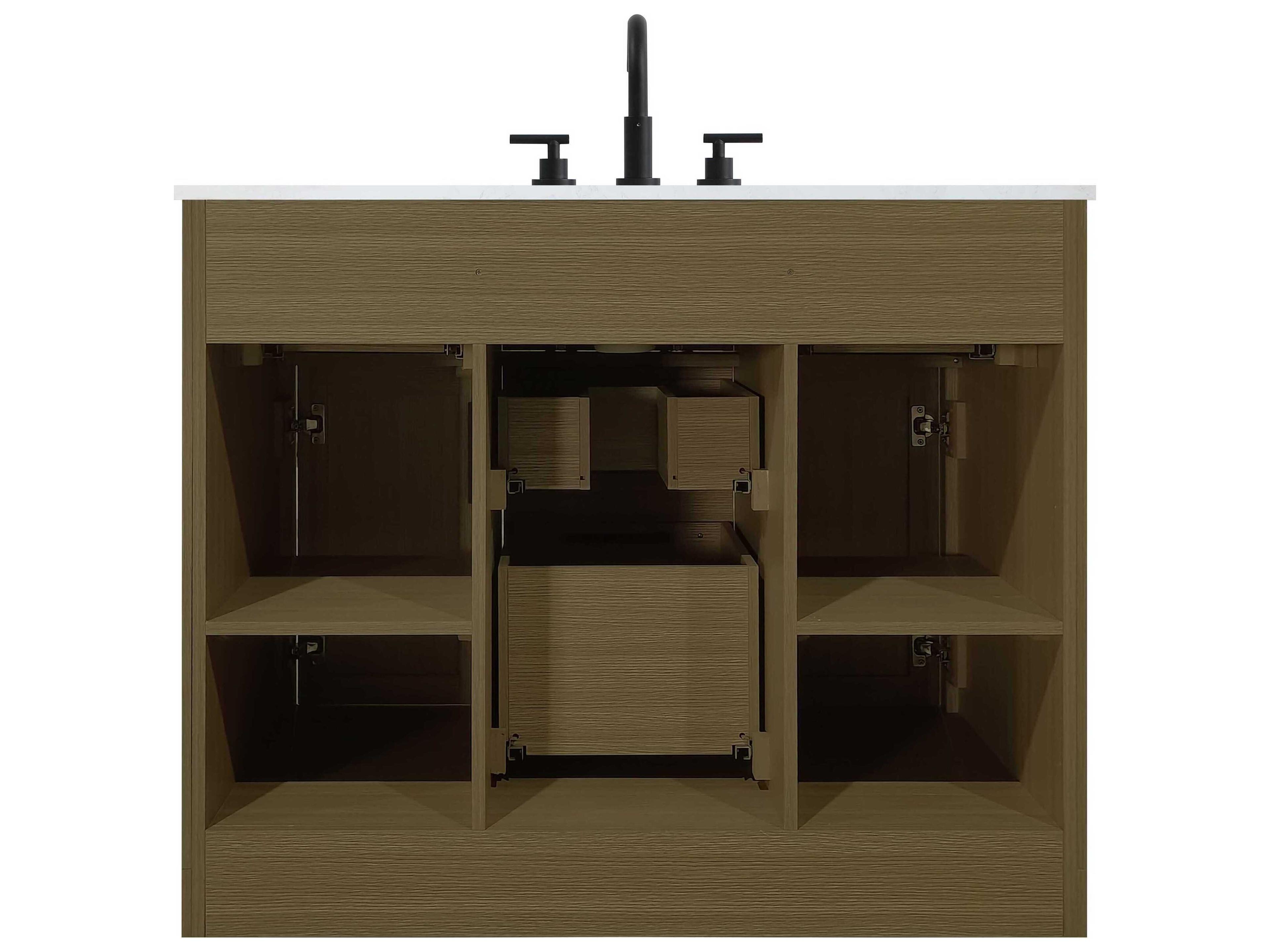 Elegant Lighting Alden Chestnut Brown 42" Vanity