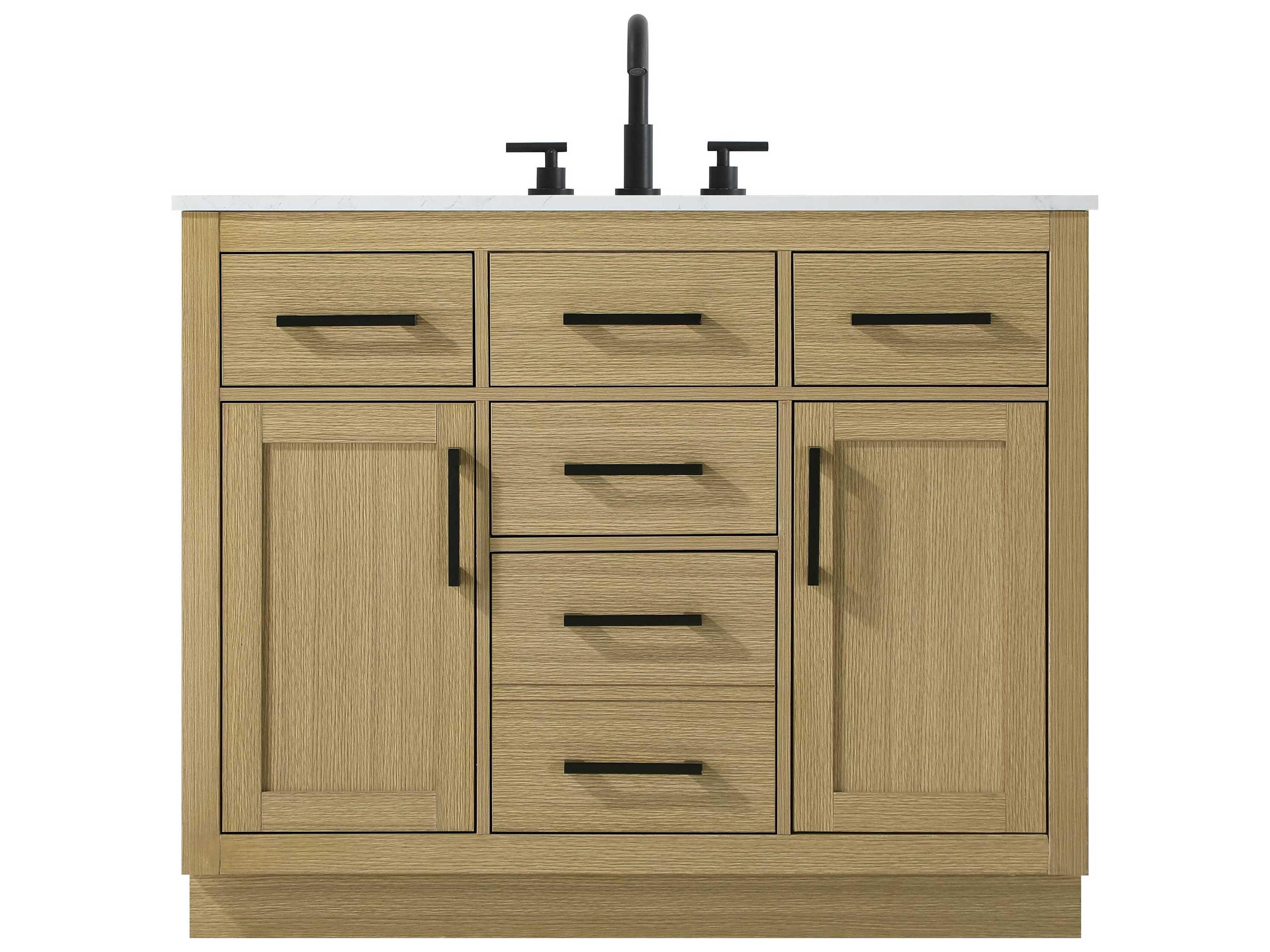 Elegant Lighting Alden Honey Brown 42" Vanity