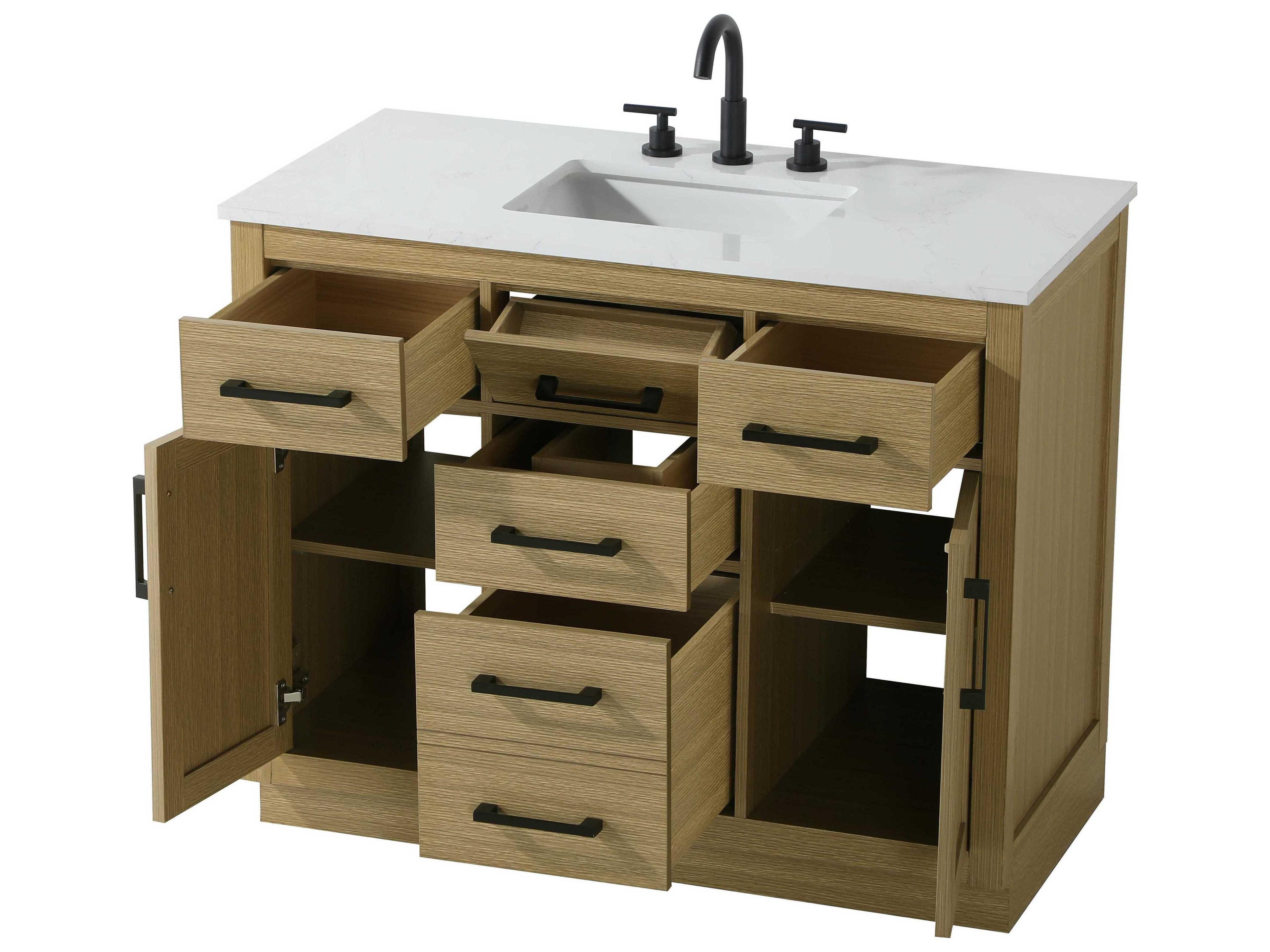 Elegant Lighting Alden Honey Brown 42" Vanity