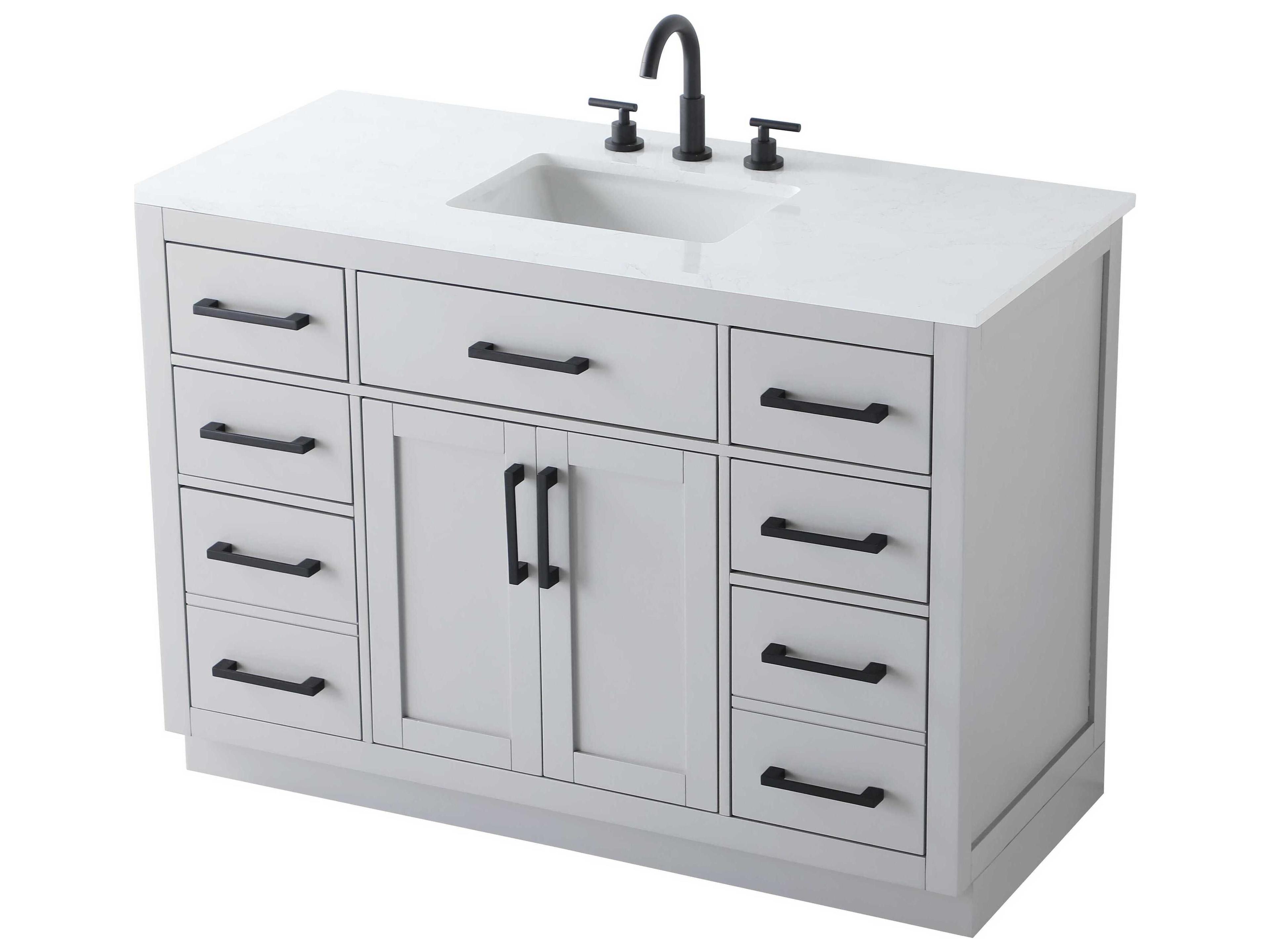 Elegant Lighting Alden Grey 48" Vanity