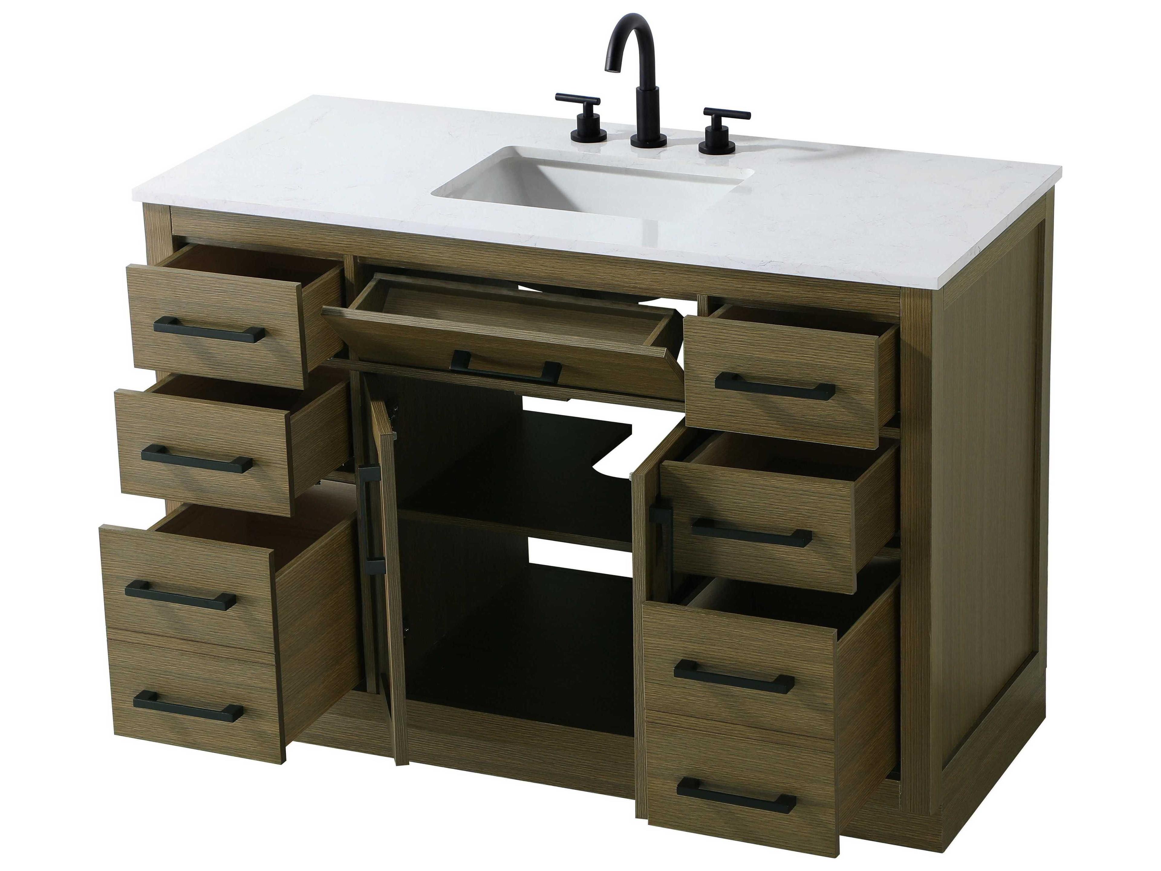 Elegant Lighting Alden Chestnut Brown 48" Vanity