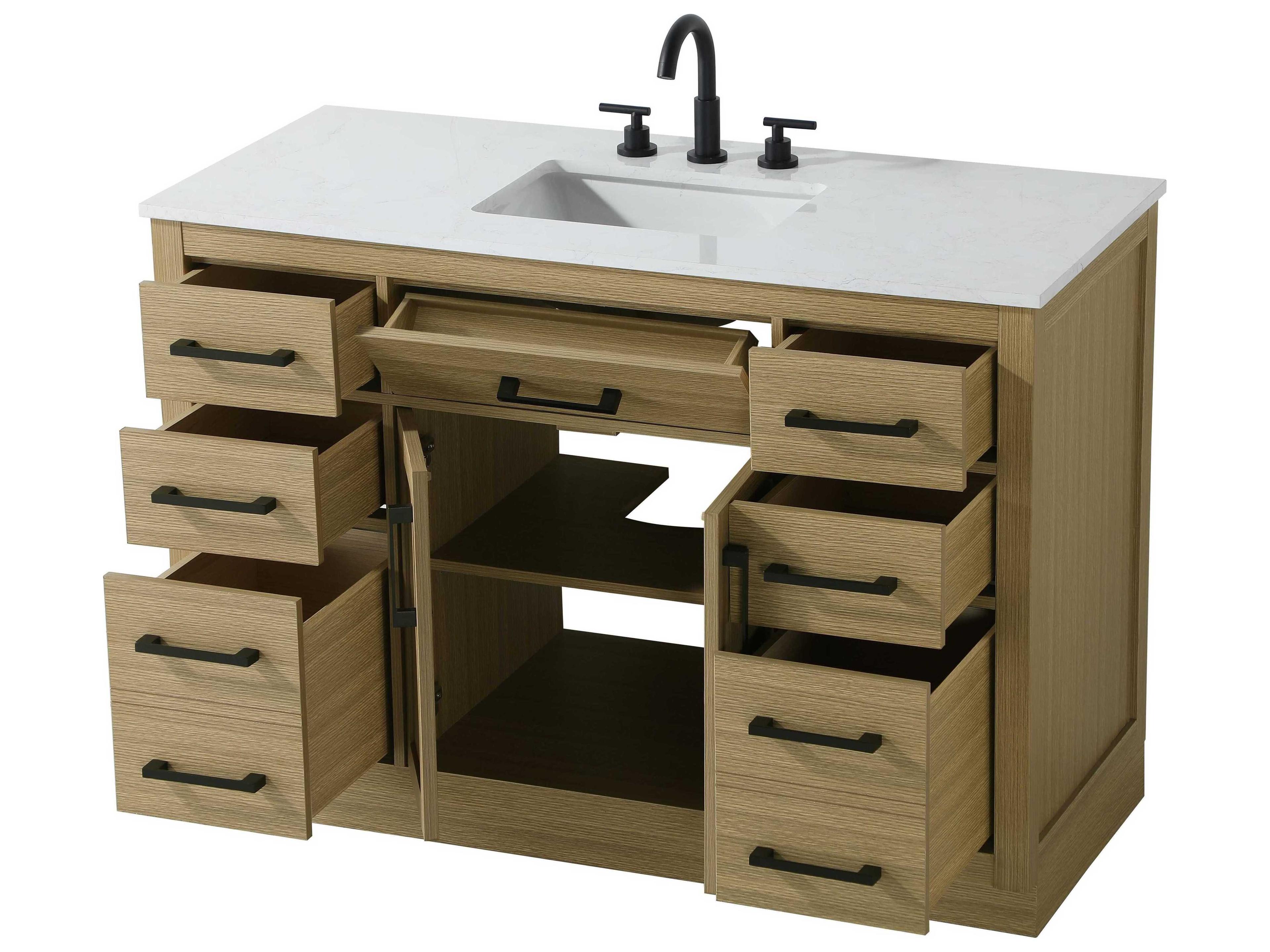 Elegant Lighting Alden Honey Brown 48" Vanity