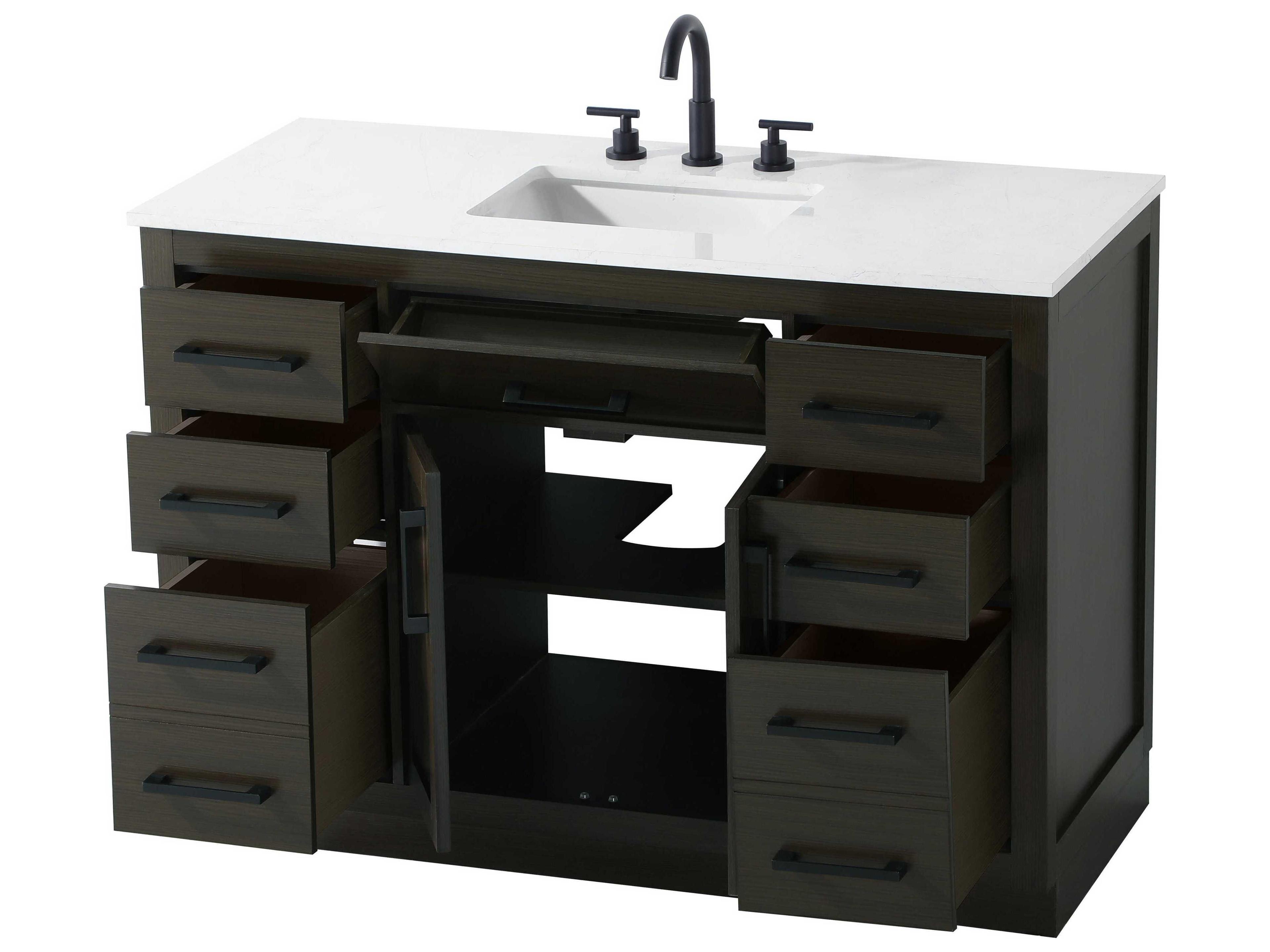 Elegant Lighting Alden Mocha Brown 48" Vanity