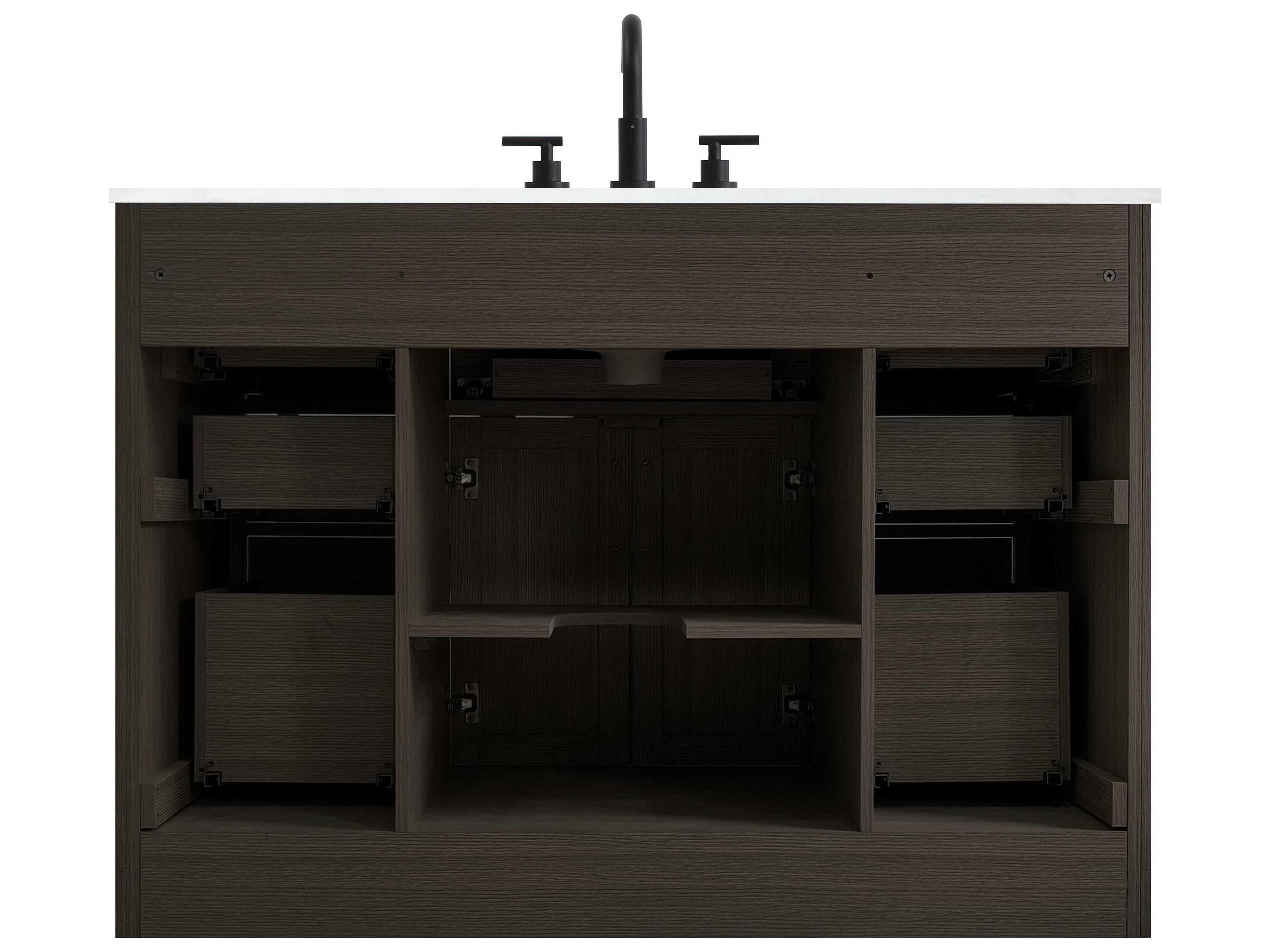 Elegant Lighting Alden Mocha Brown 48" Vanity