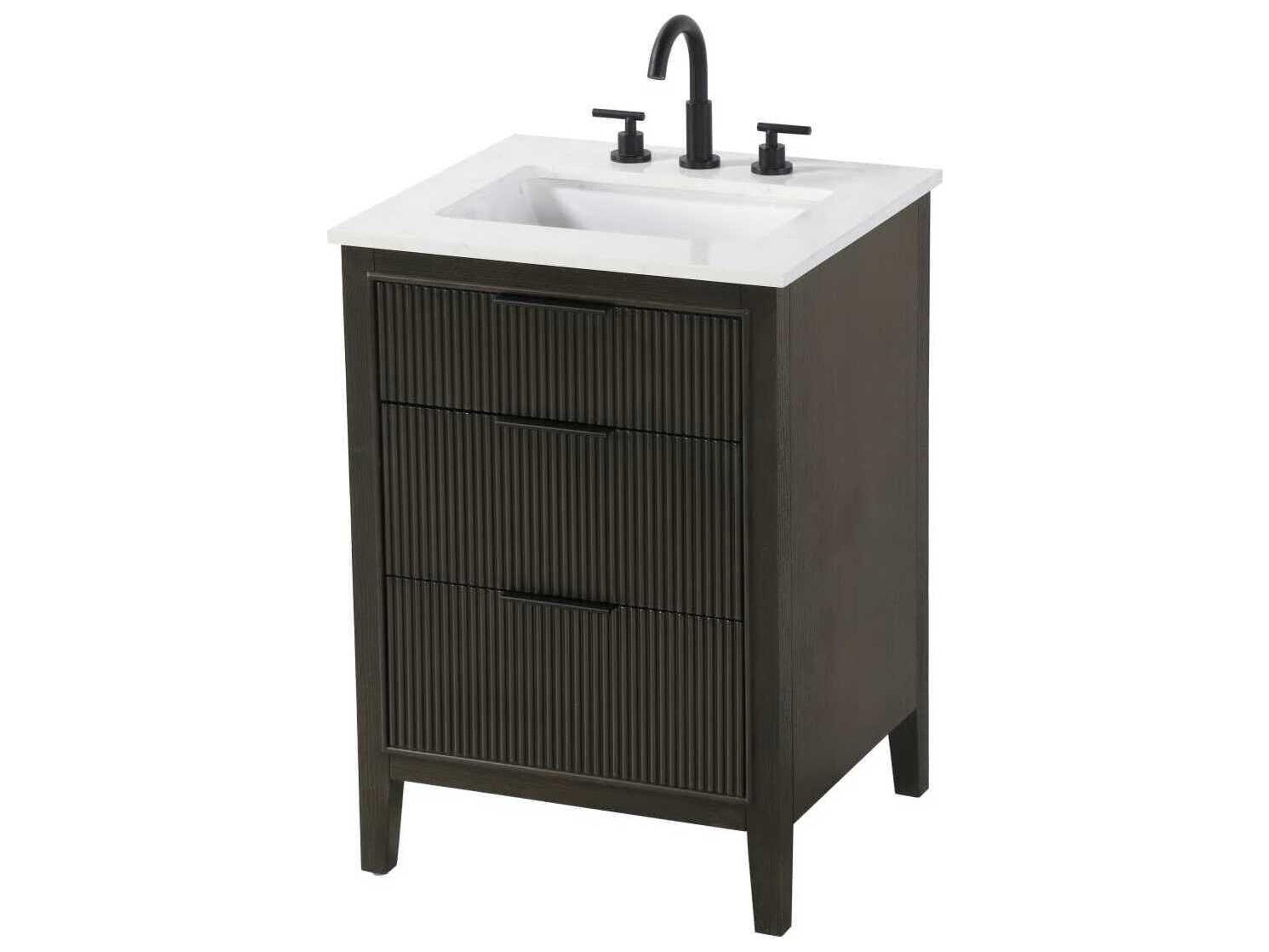 Elegant Lighting Langston 24" Chocolate Oak Vanity