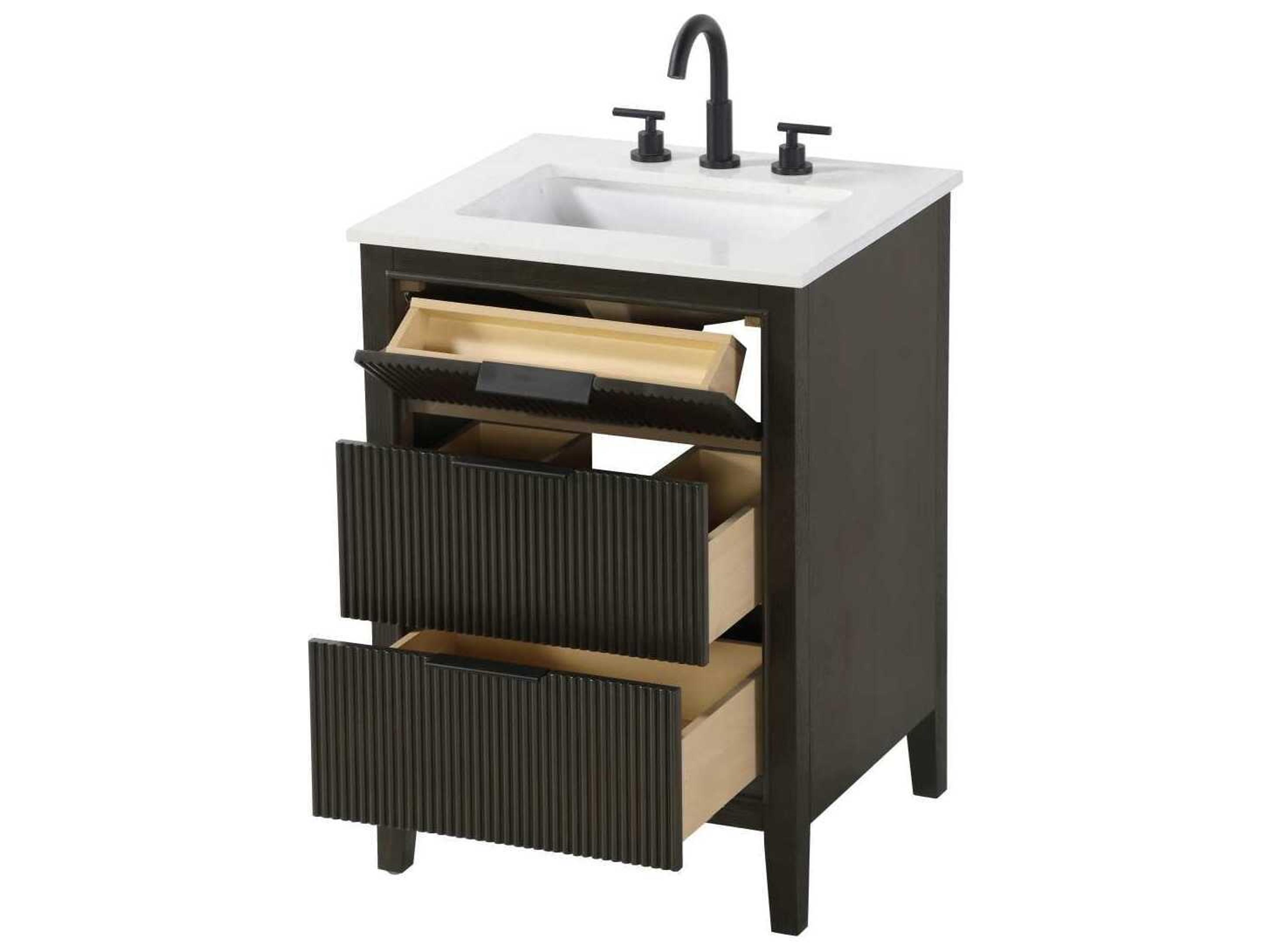 Elegant Lighting Langston 24" Chocolate Oak Vanity