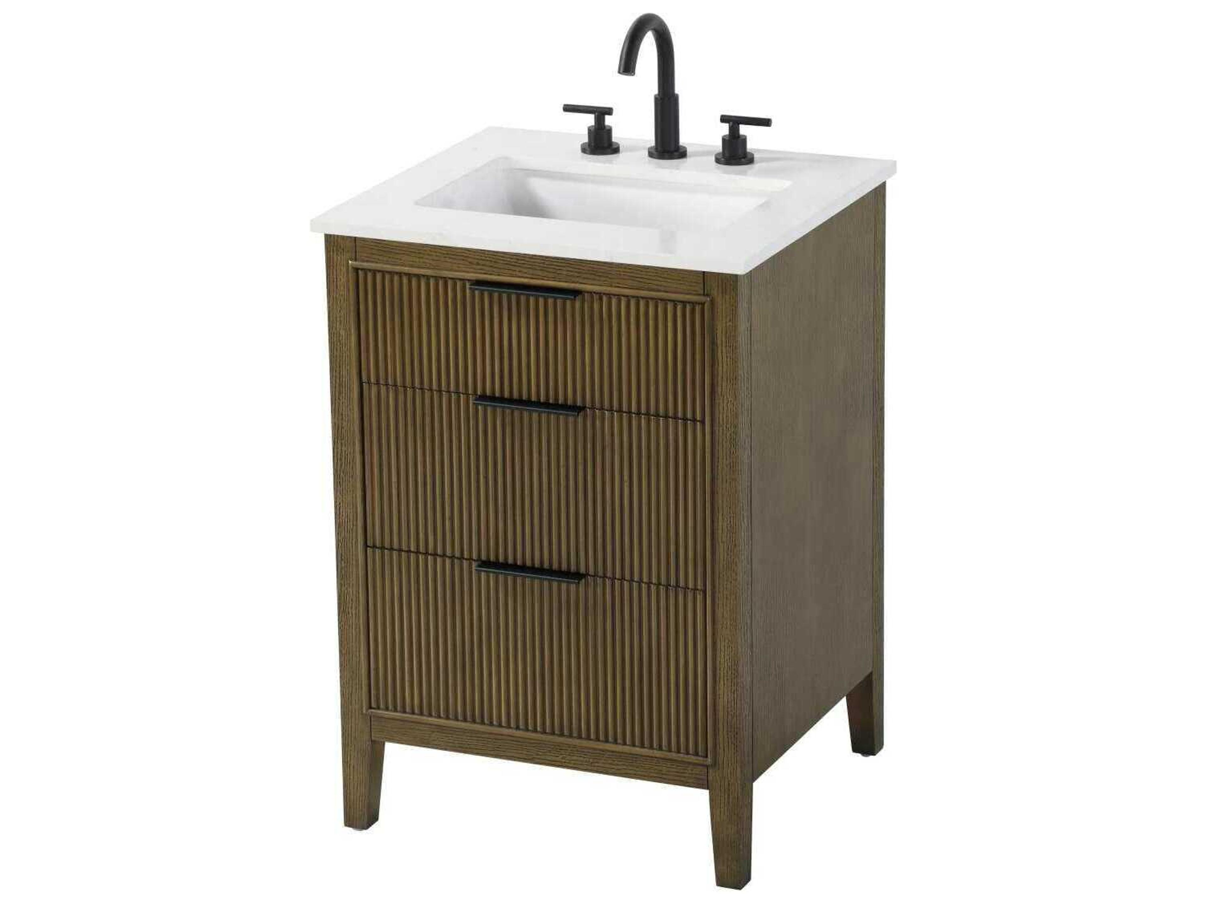 Elegant Lighting Langston 24" Hazel Oak Vanity