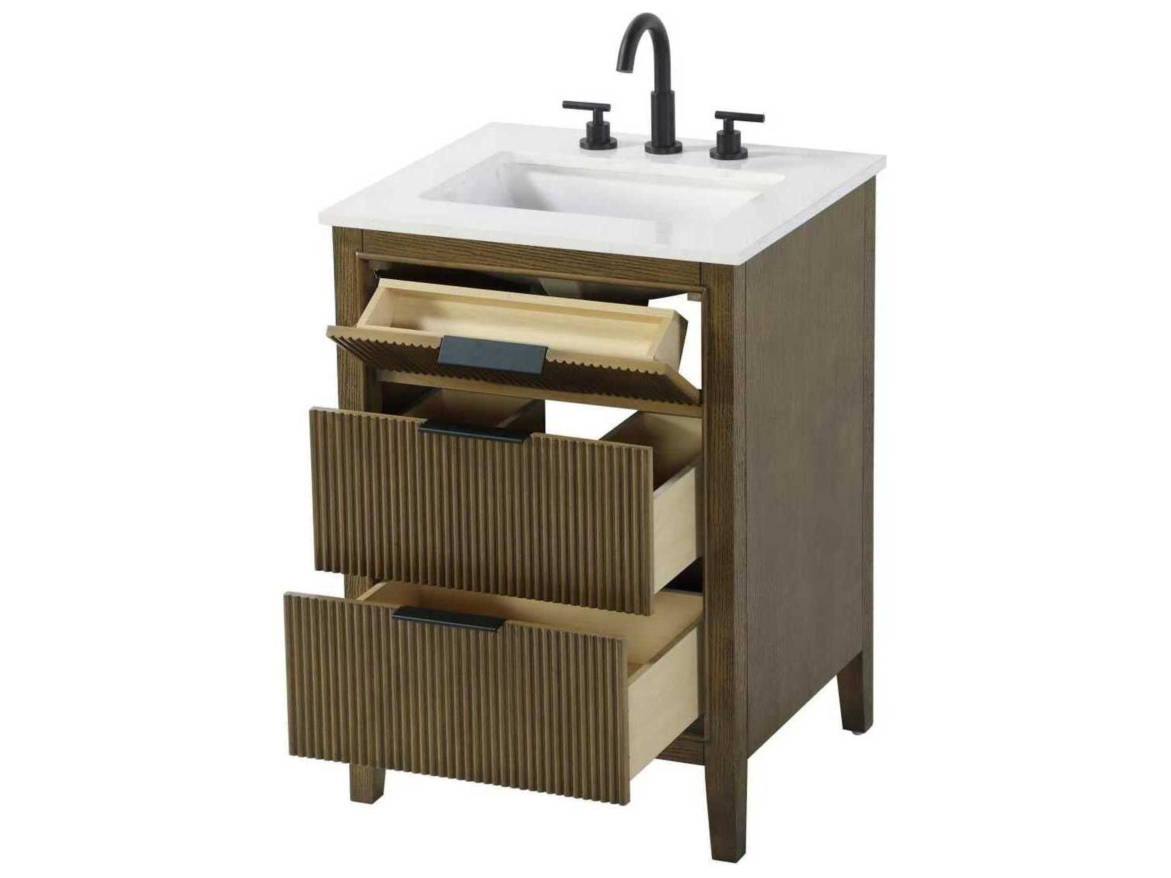 Elegant Lighting Langston 24" Hazel Oak Vanity