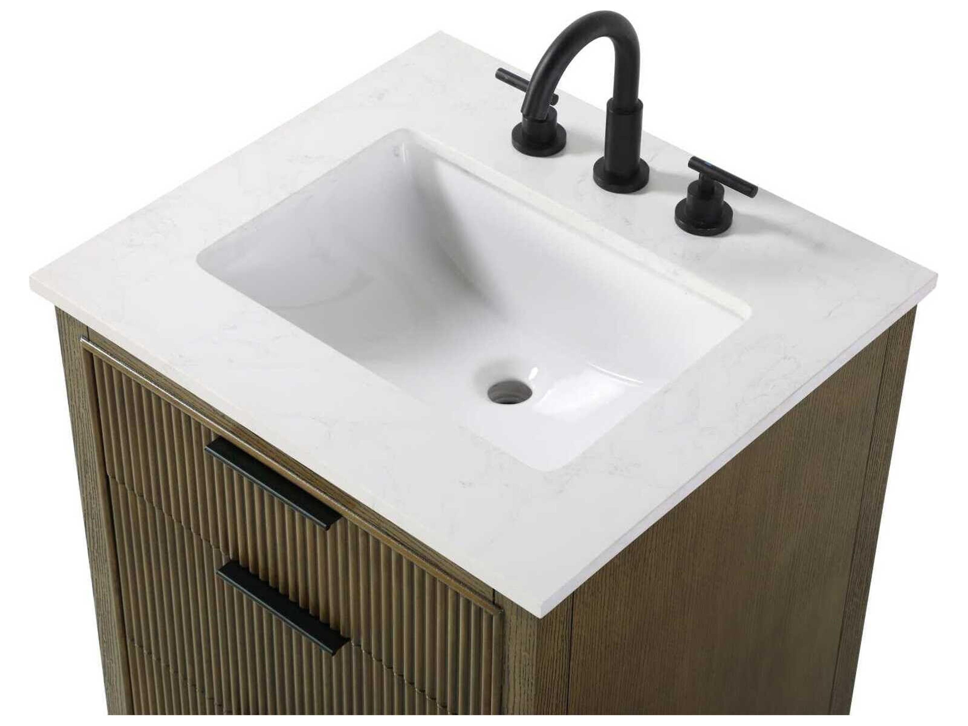 Elegant Lighting Langston 24" Hazel Oak Vanity