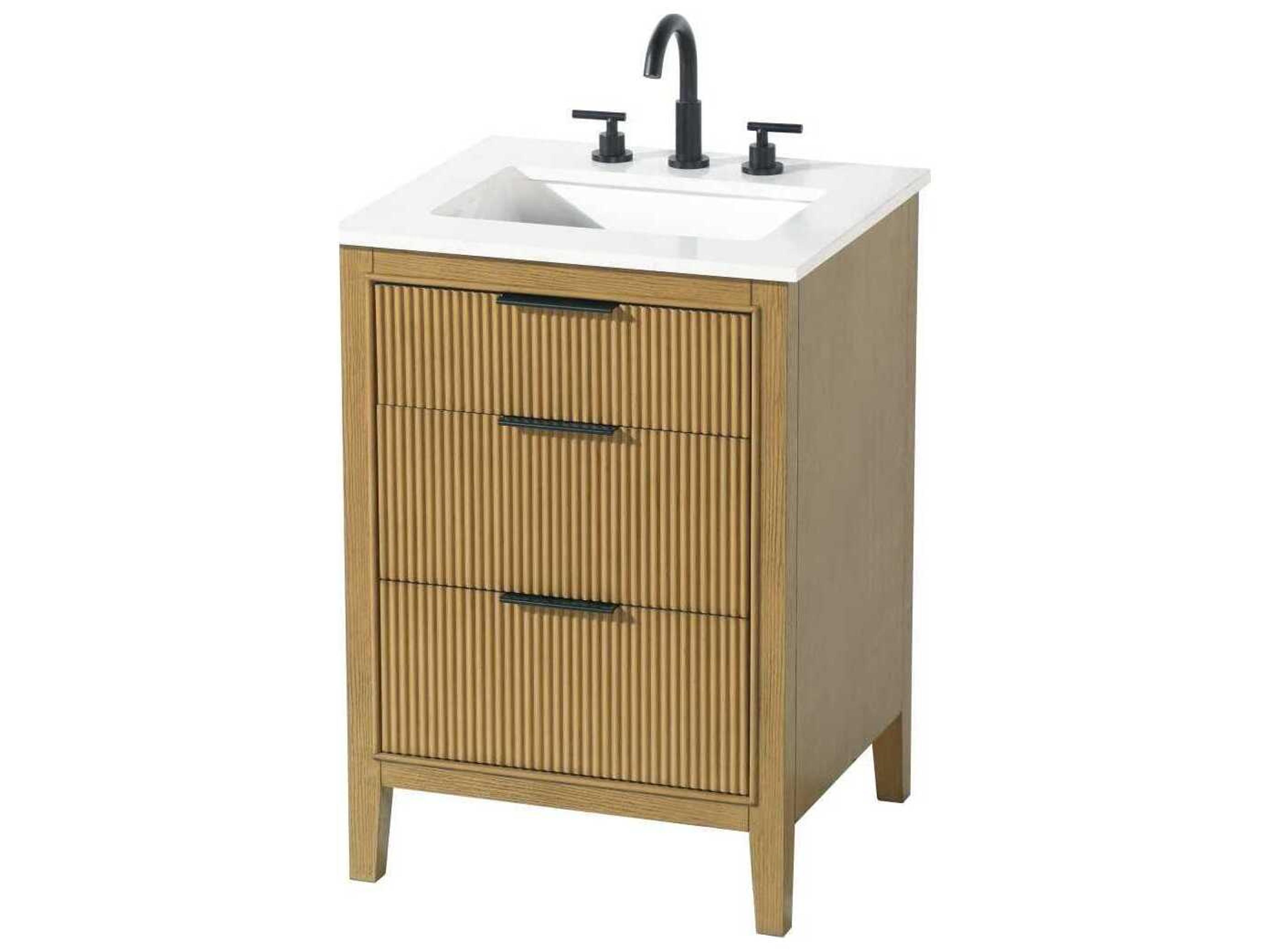 Elegant Lighting Langston 24" Honey Teak Vanity